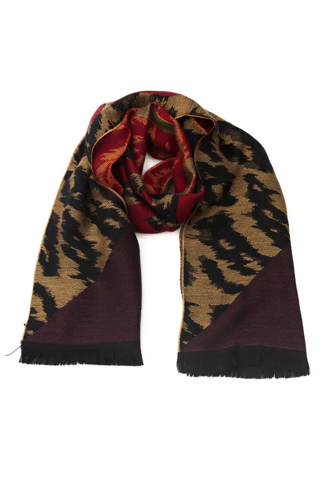 Cavalli Class Brown Wool Men Scarf - Maison Luxe