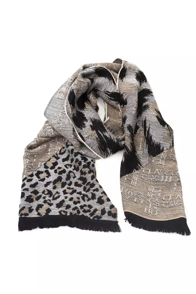 Cavalli Class Beige Wool Men Scarf - Maison Luxe