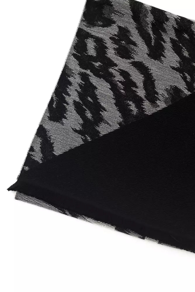 Cavalli Class Gray Wool Men Scarf - Maison Luxe