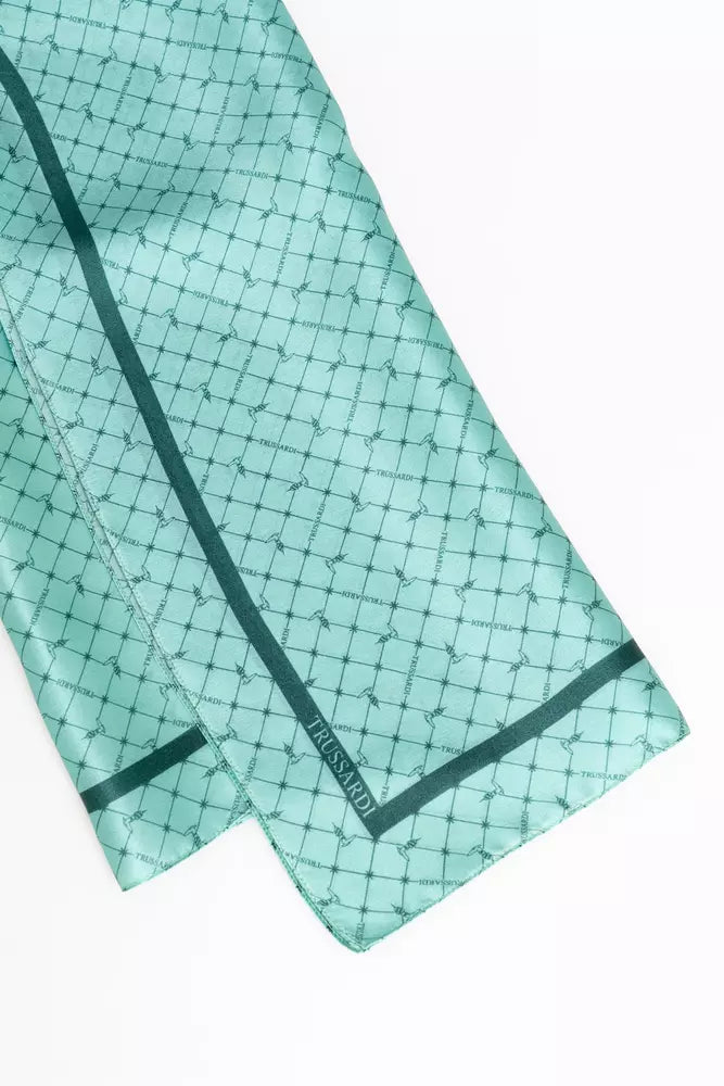 Trussardi Light Blue Silk Women Scarf - Maison Luxe