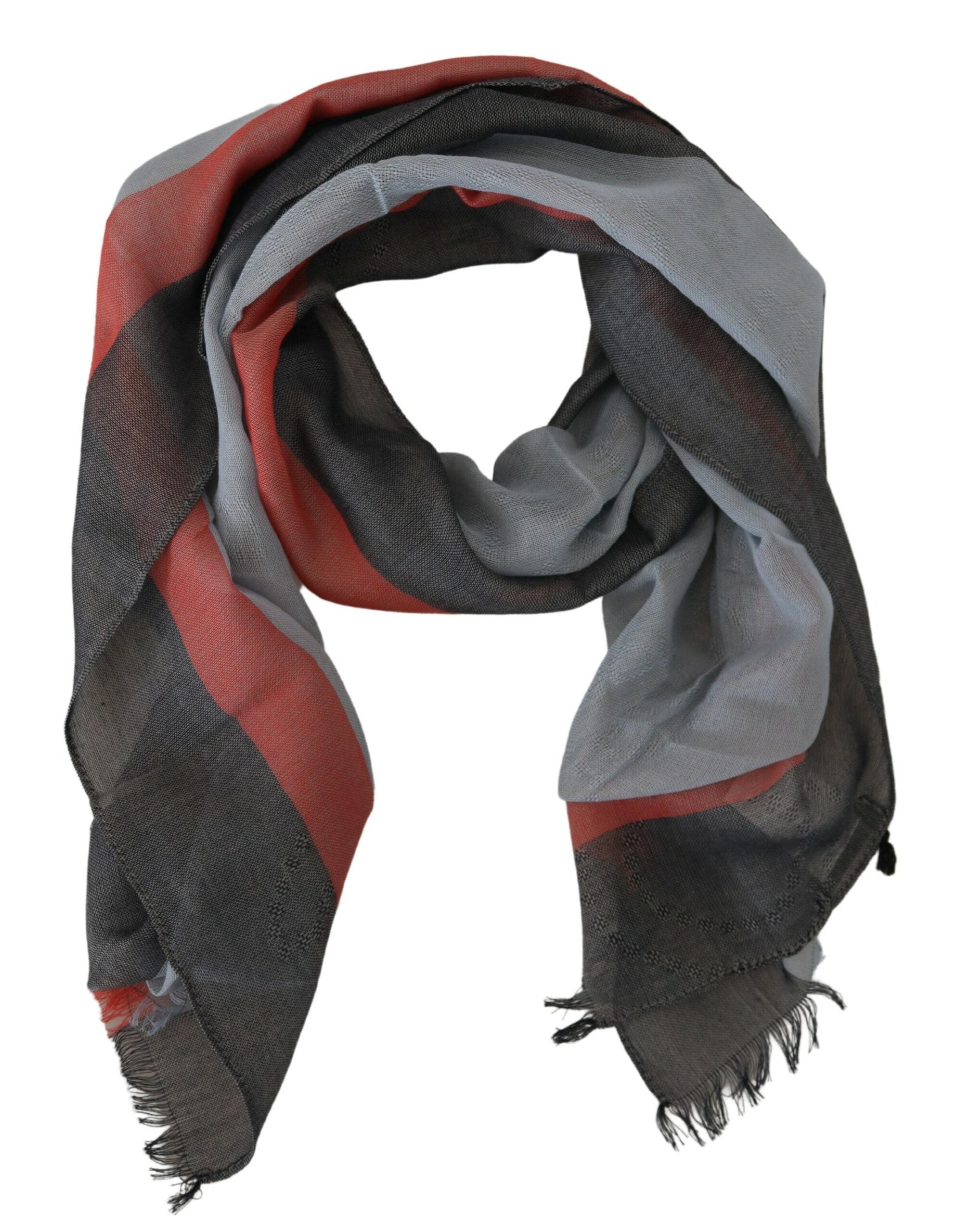 Costume National Multicolor Cotton Shawl Wrap Scarf - Maison Luxe