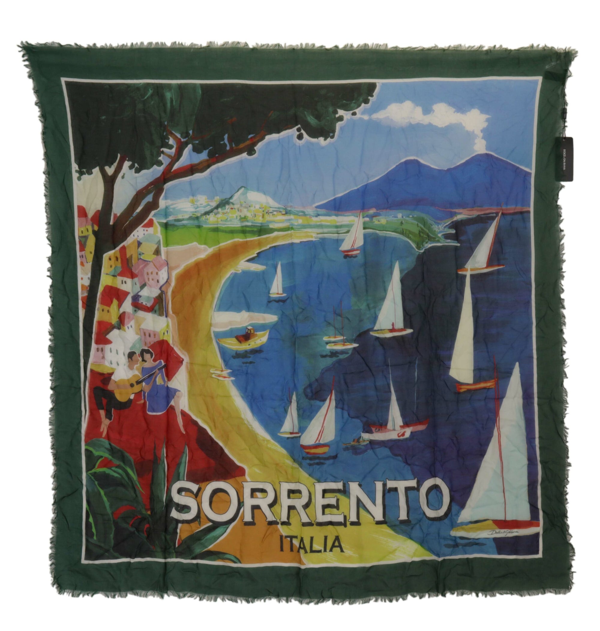 Dolce & Gabbana Multicolor Sorrento DG Shawl Fringe Scarf - Maison Luxe