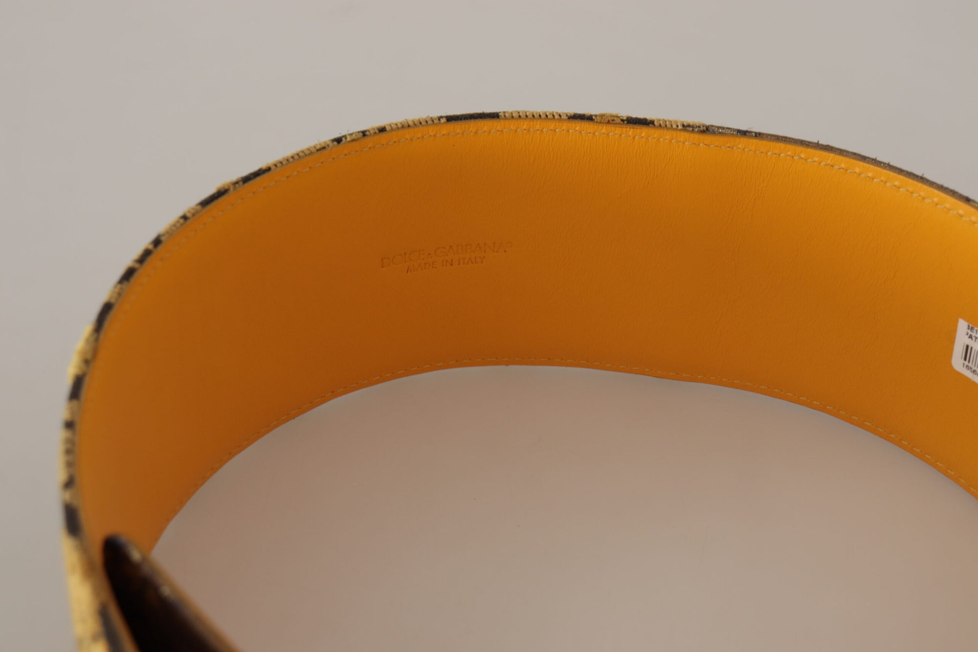 Dolce & Gabbana Blue Floral Patchwork Leather Wide Waist Buckle Belt - Maison Luxe