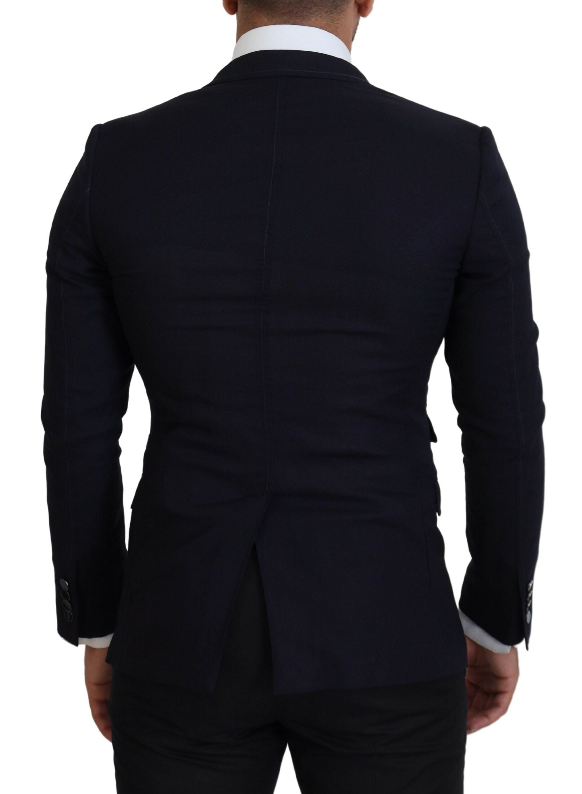 Dolce & Gabbana Blue Wool Formal Taormina Blazer