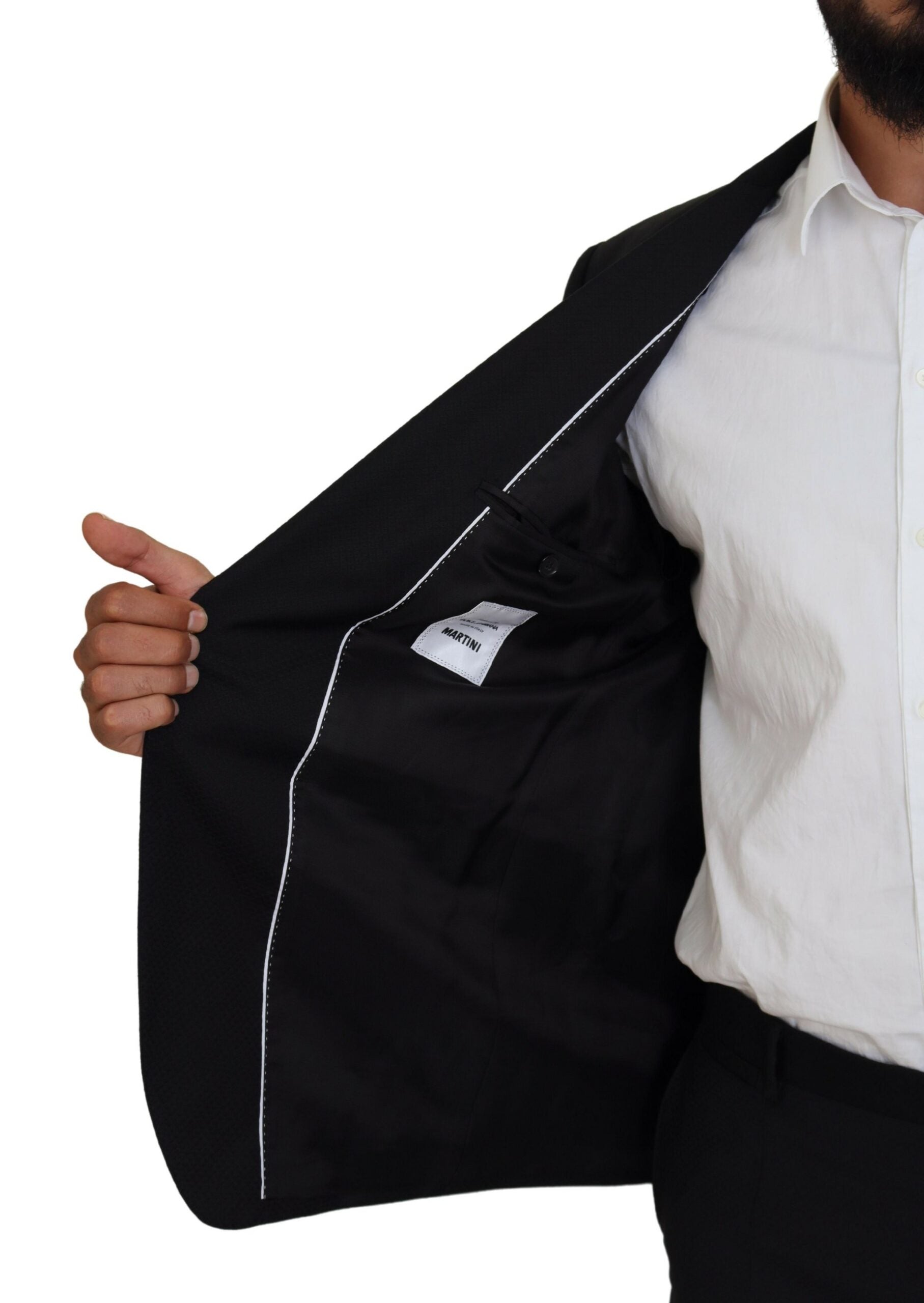 Dolce & Gabbana Black Single Breasted 2 Piece MARTINI Suit