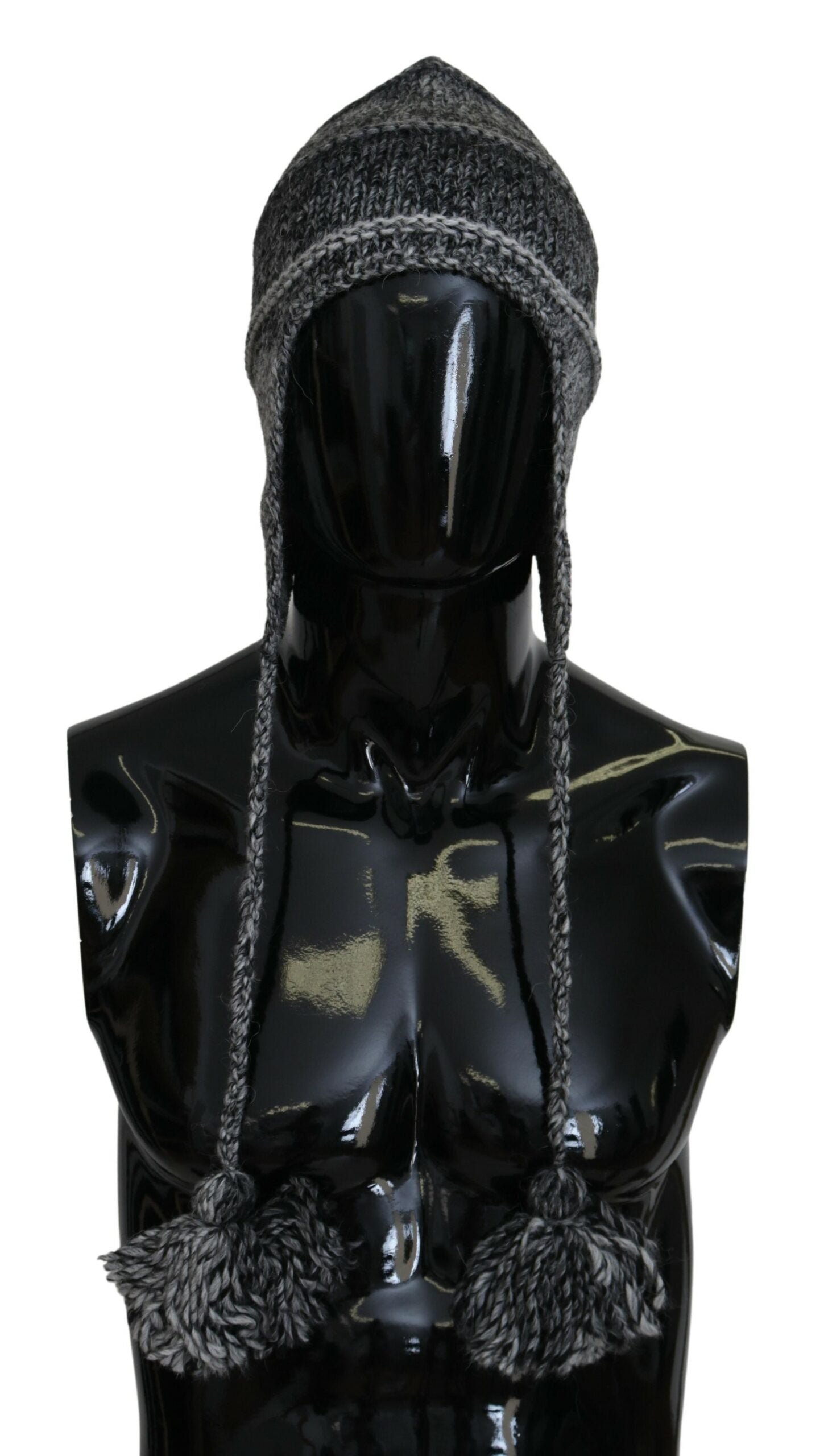 Dolce & Gabbana Gray Warm Fleece Ear Flaps Knit Beanie Hat - Maison Luxe