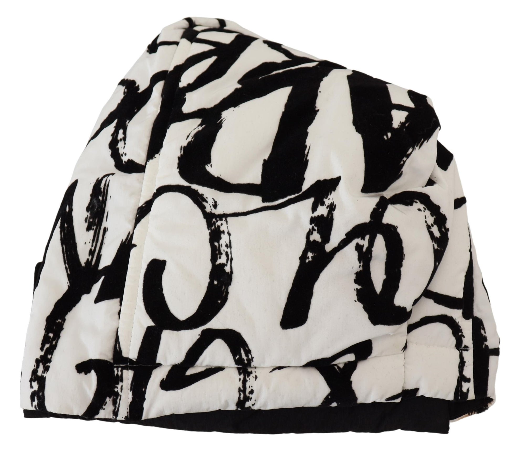 Dolce & Gabbana White Printed Nylon Women Winter Beanie Cap Hat - Maison Luxe