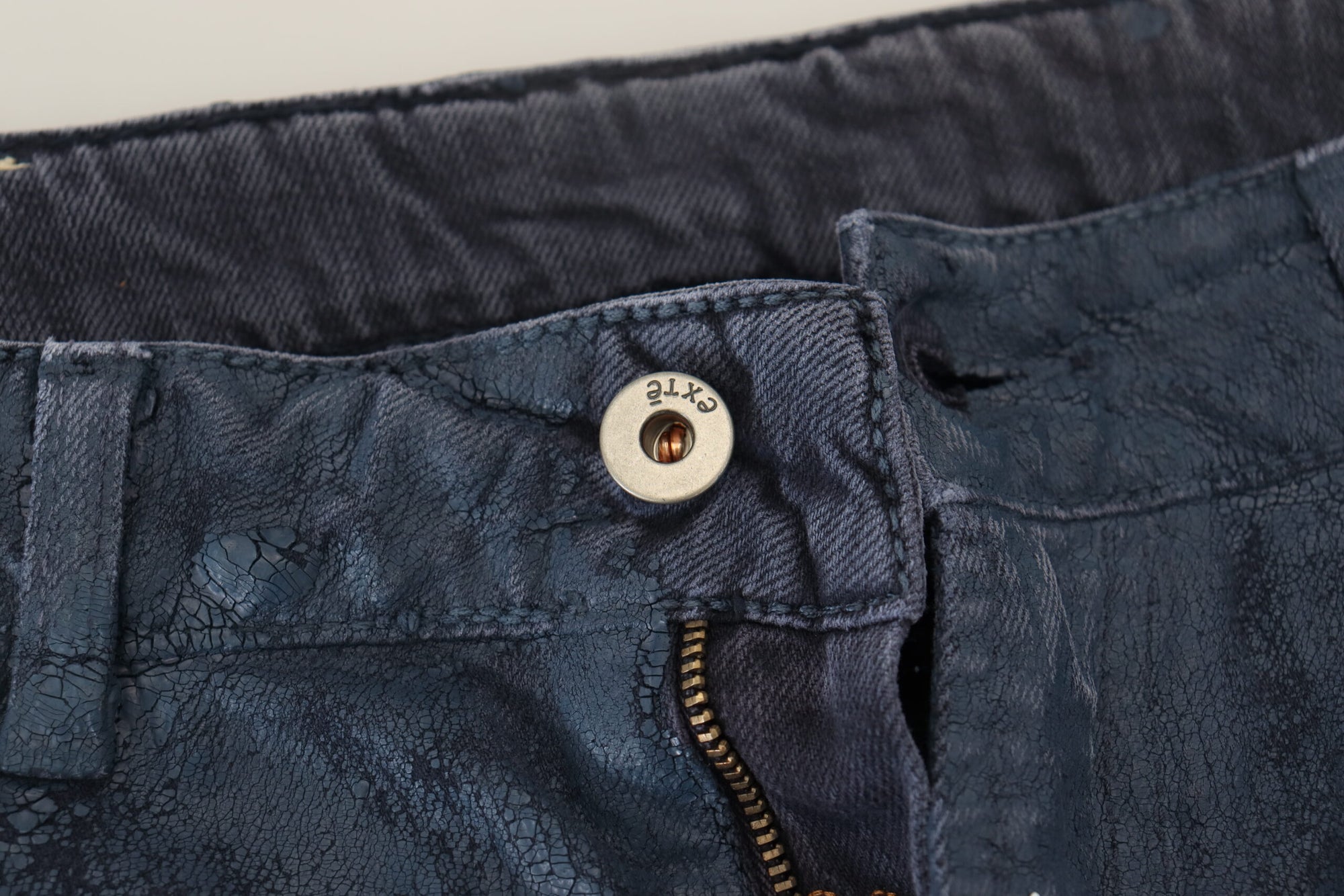 Exte Blue Cotton Tapered Slim Fit Men Casual Denim Jeans