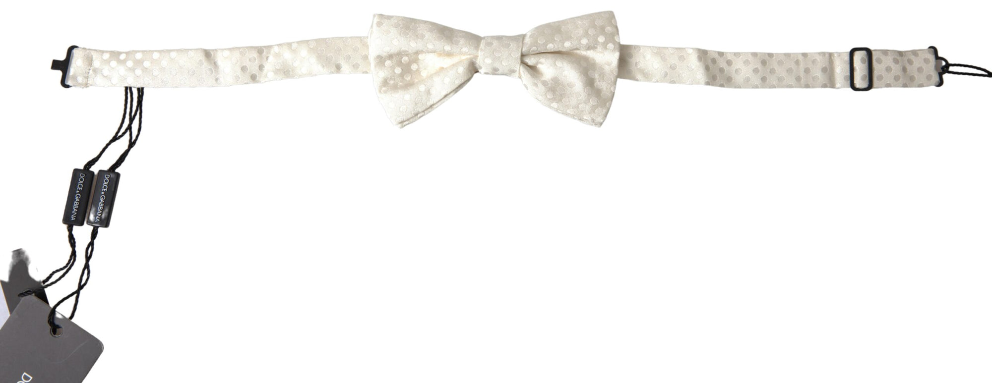 Dolce & Gabbana Ivory Fantasy Pattern Adjustable Neck Papillon Bow Tie - Maison Luxe