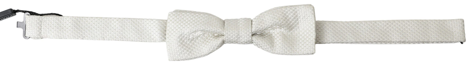 Dolce & Gabbana Ivory Silk Adjustable Neck Papillon Men Bow Tie - Maison Luxe