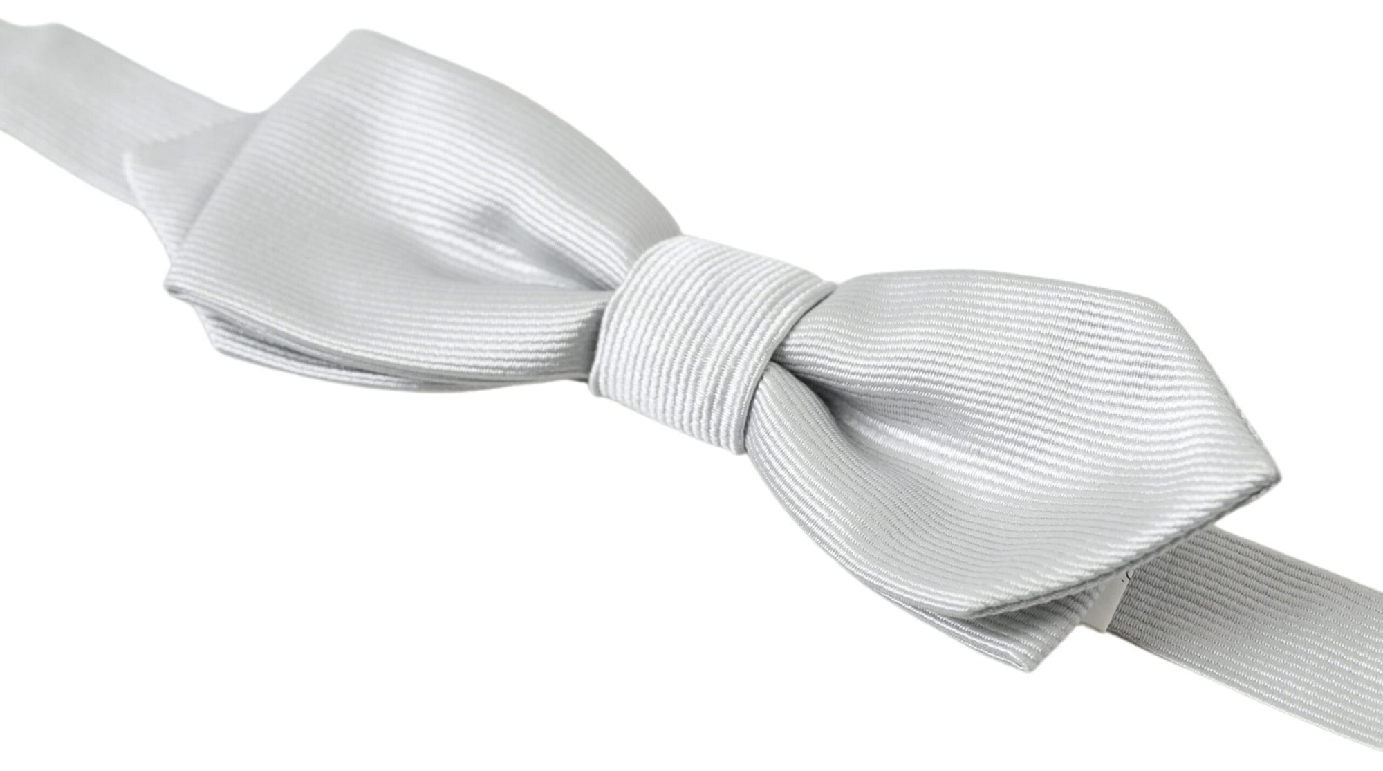 Dolce & Gabbana Gray Silk Adjustable Men Neck Papillon Bow Tie - Maison Luxe