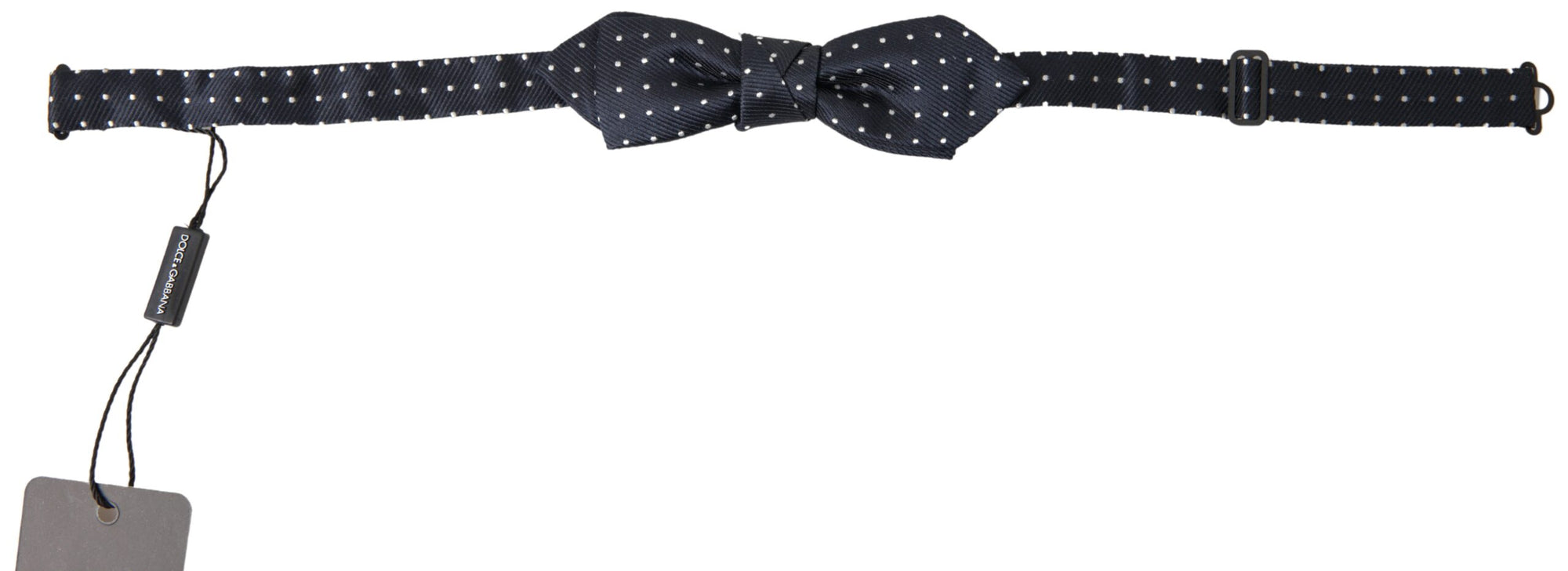 Dolce & Gabbana Blue Polka Dot Silk Adjustable Men Neck Papillon Bow Tie - Maison Luxe