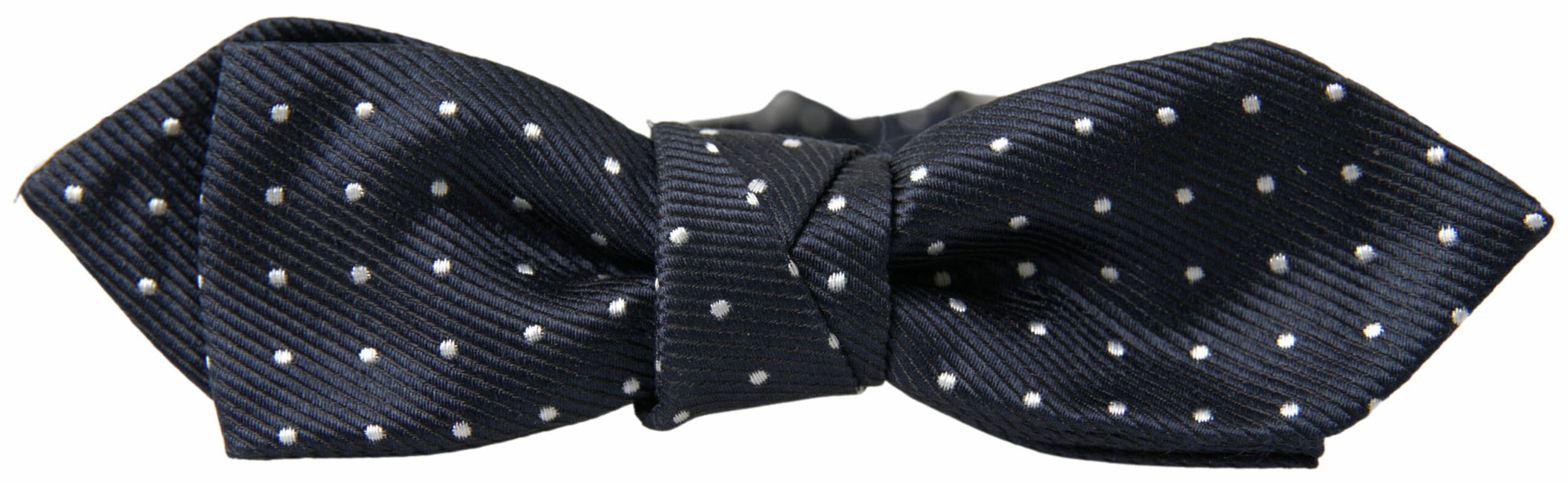 Dolce & Gabbana Blue Polka Dot Silk Adjustable Men Neck Papillon Bow Tie - Maison Luxe