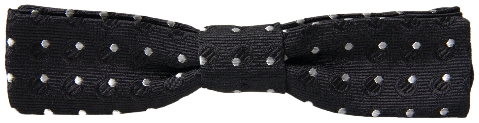 Dolce & Gabbana Black Polka Dot Silk Adjustable Men Neck Papillon Bow Tie - Maison Luxe