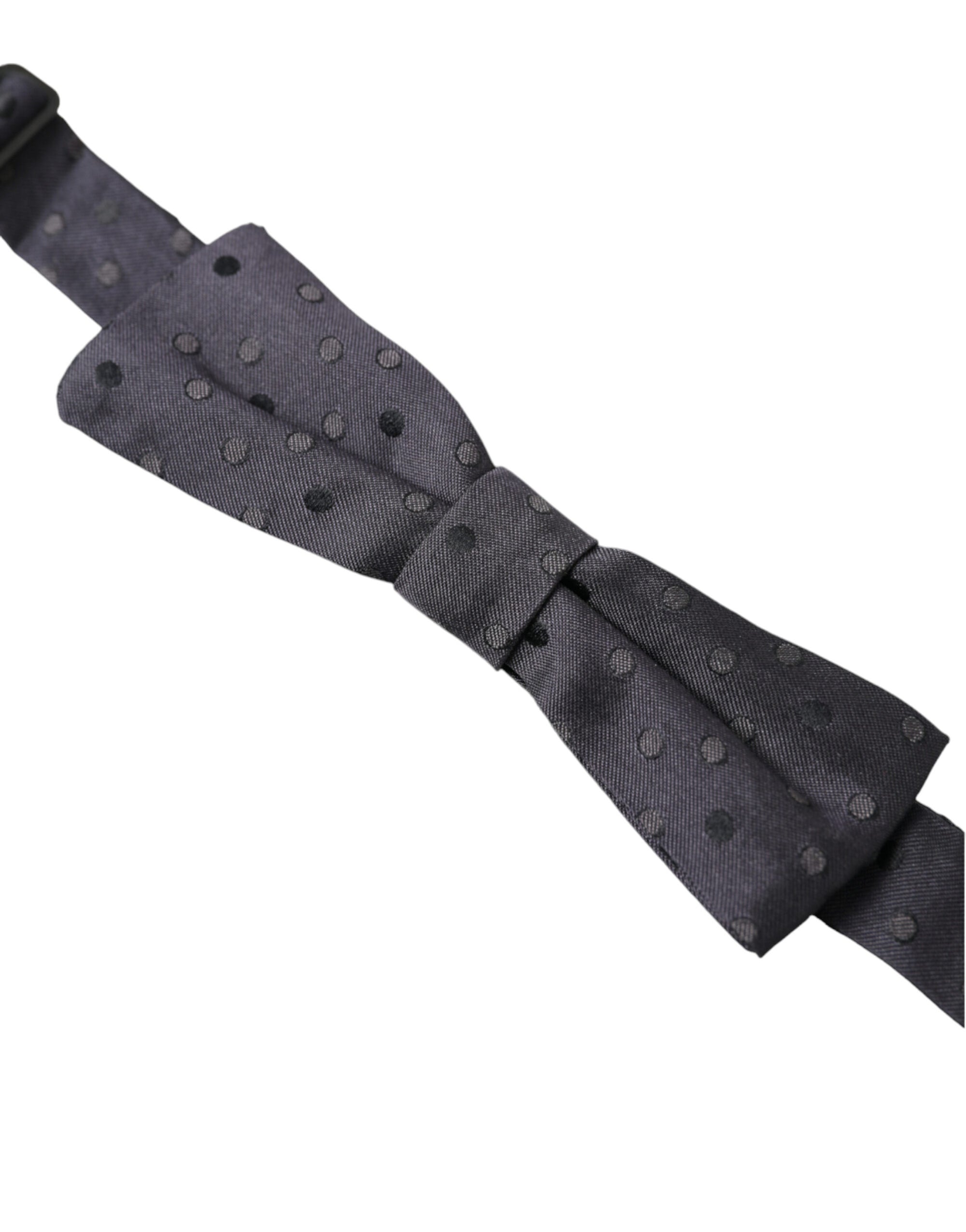 Dolce & Gabbana Blue Polka Dot Silk Adjustable Neck Men Papillon Bow Tie - Maison Luxe