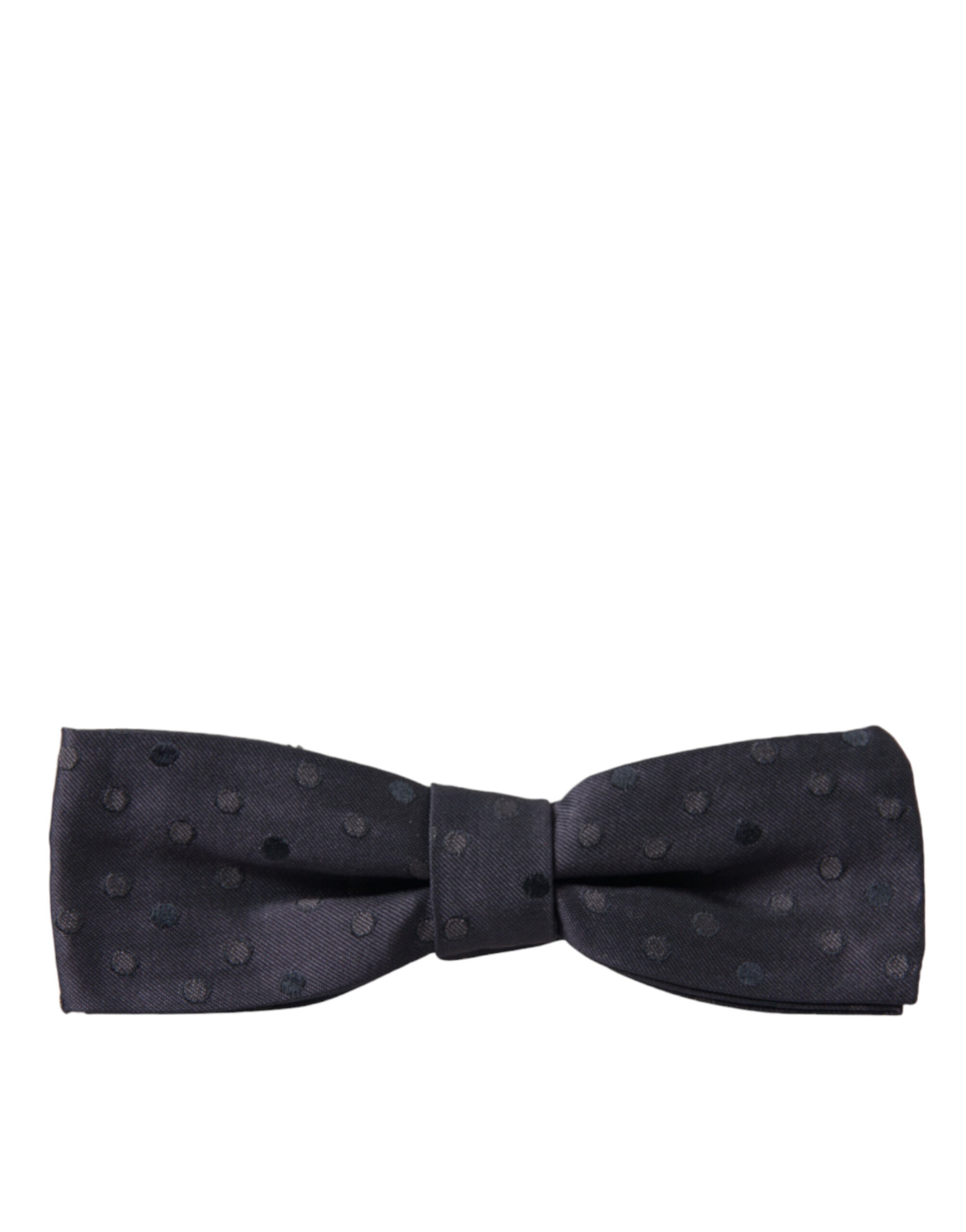 Dolce & Gabbana Blue Polka Dot Silk Adjustable Neck Men Papillon Bow Tie - Maison Luxe