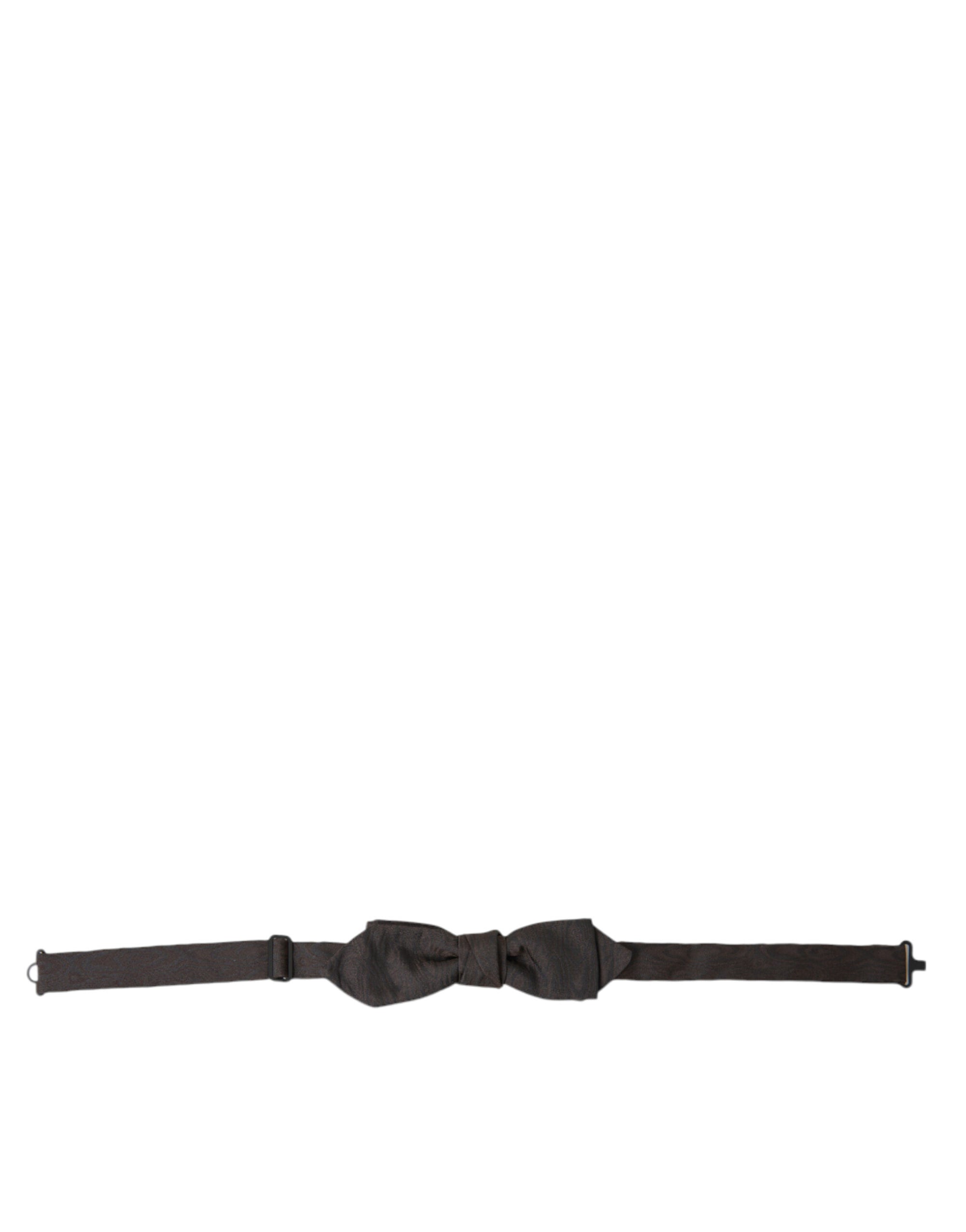 Dolce & Gabbana Brown Polyester Silk Adjustable Neck Men Papillon Bow Tie - Maison Luxe