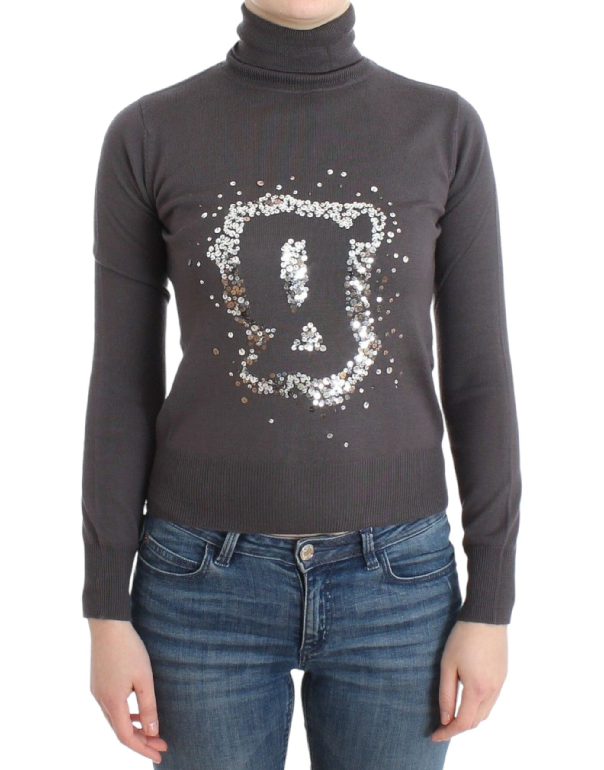 John Galliano Brown turtleneck cotton sweater
