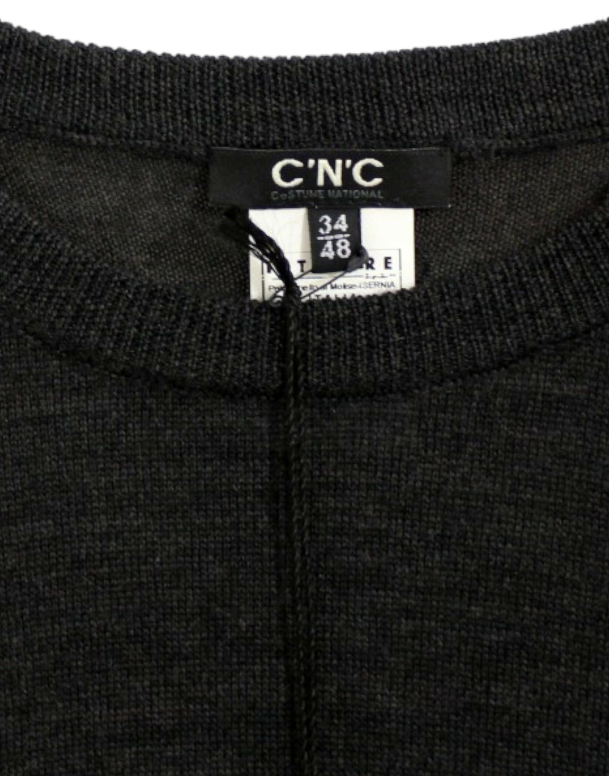 Costume National Gray crewneck pullover sweater