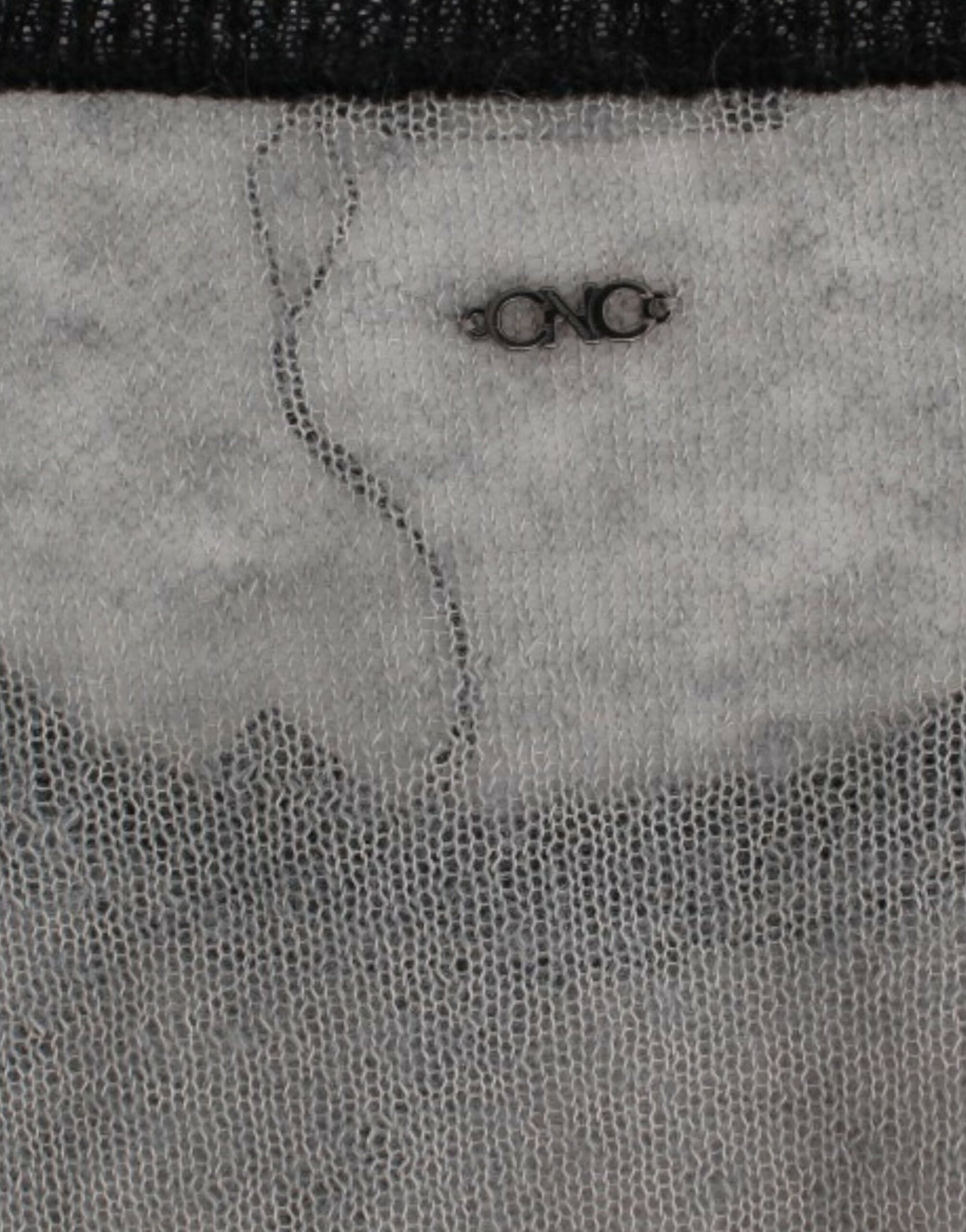 Costume National Gray embellished asymmetric sweater