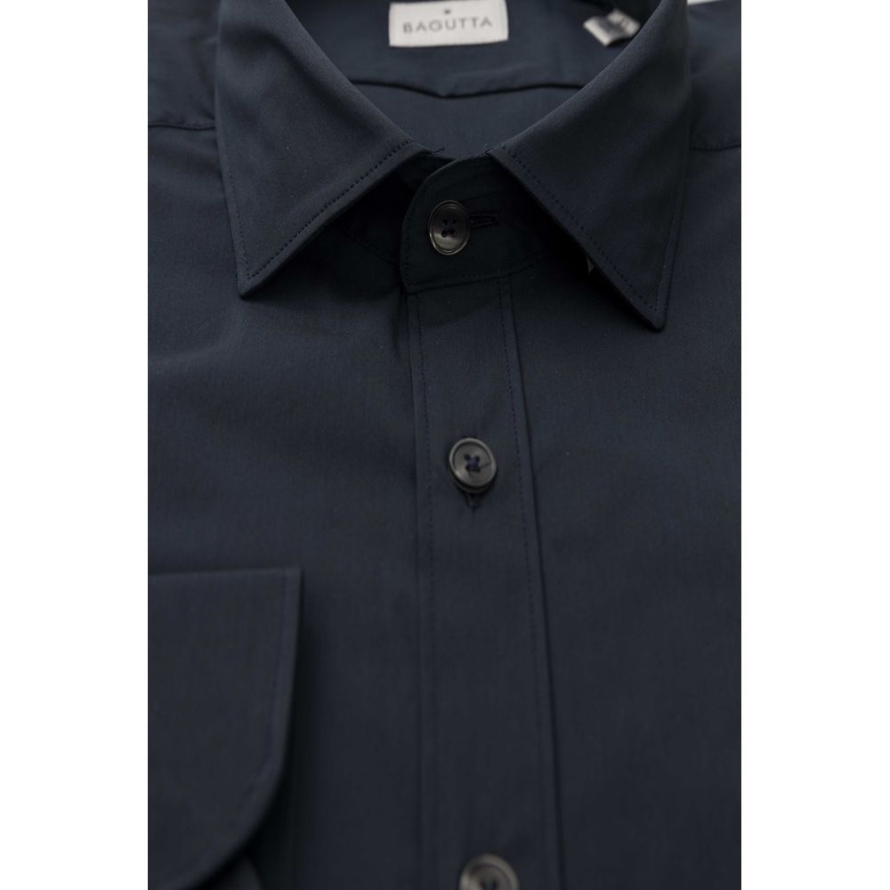 Bagutta Blue Cotton Men's Shirt