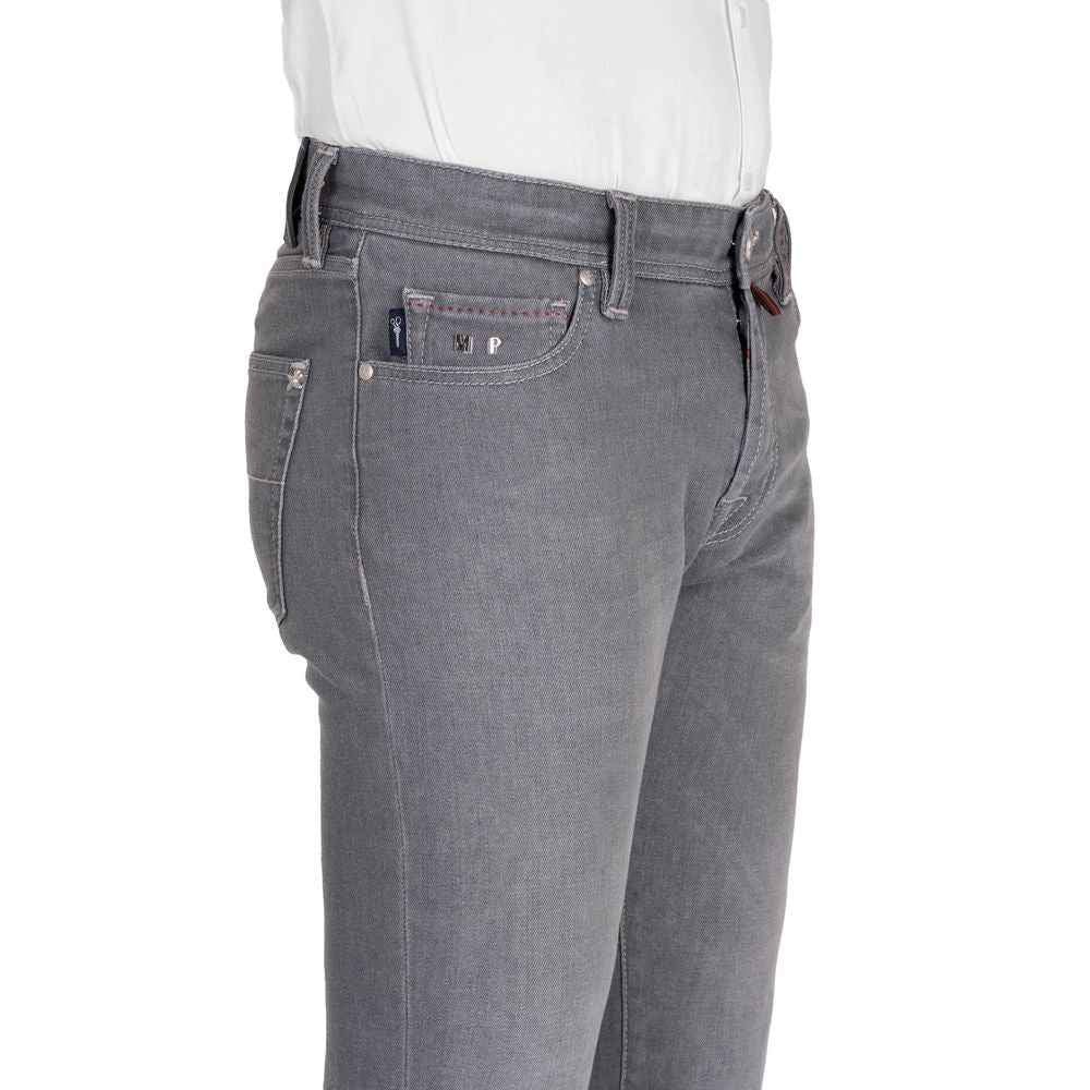 Tramarossa Gray Cotton Men Jeans