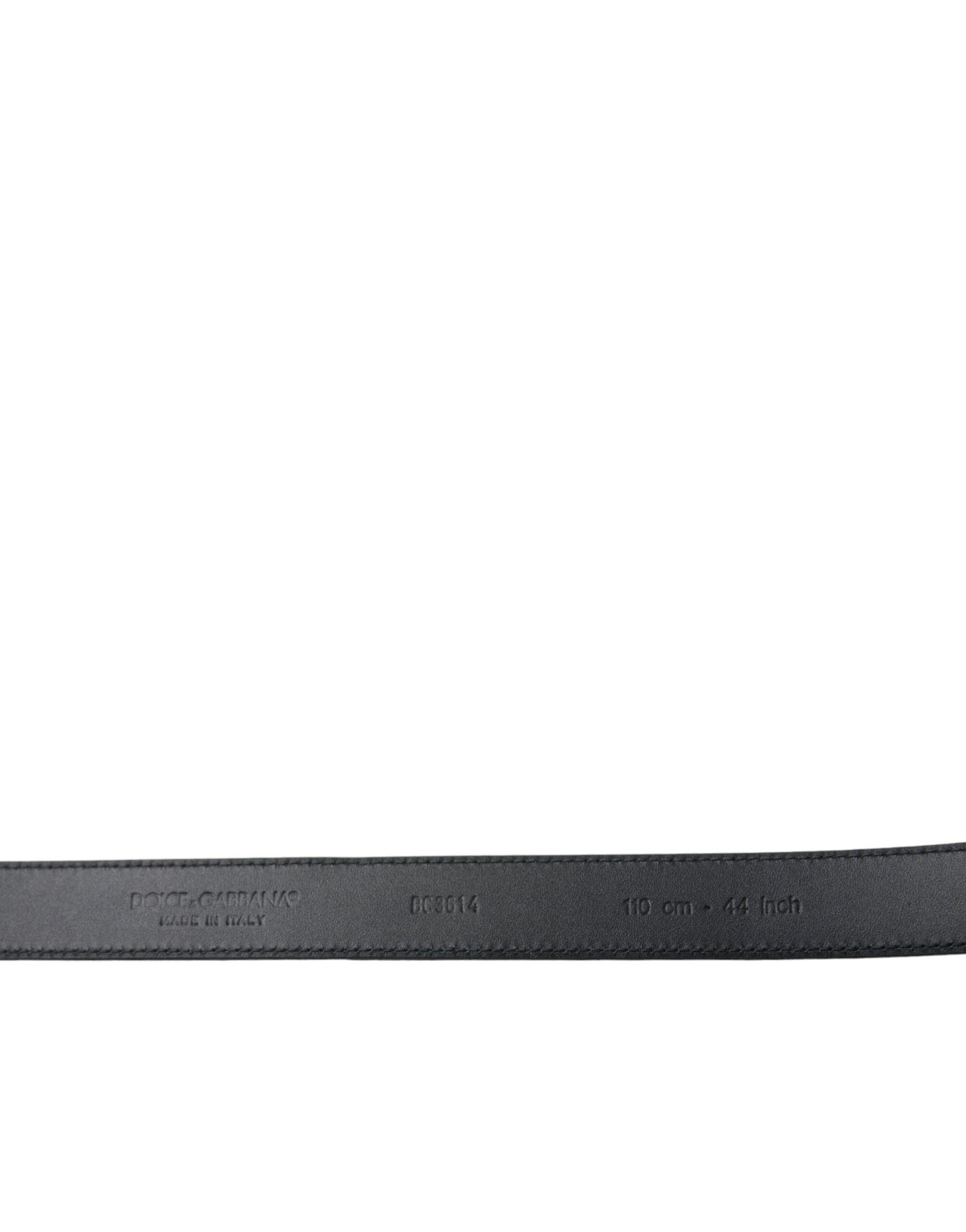 Dolce & Gabbana Black Suede Leather Gold Metal Buckle Belt - Maison Luxe