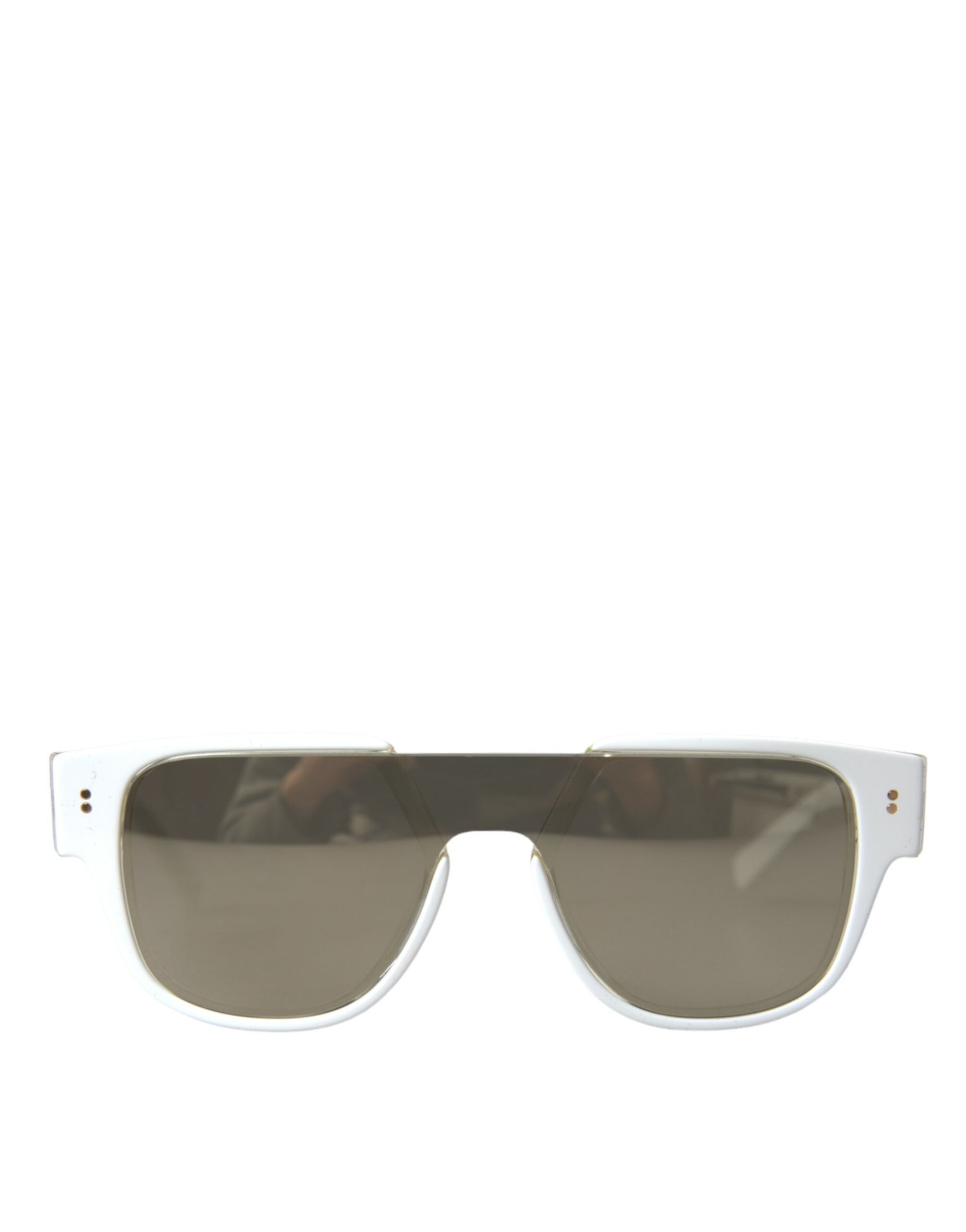 Dolce & Gabbana White Acetate Mirror Lenses DG4356 Sunglasses