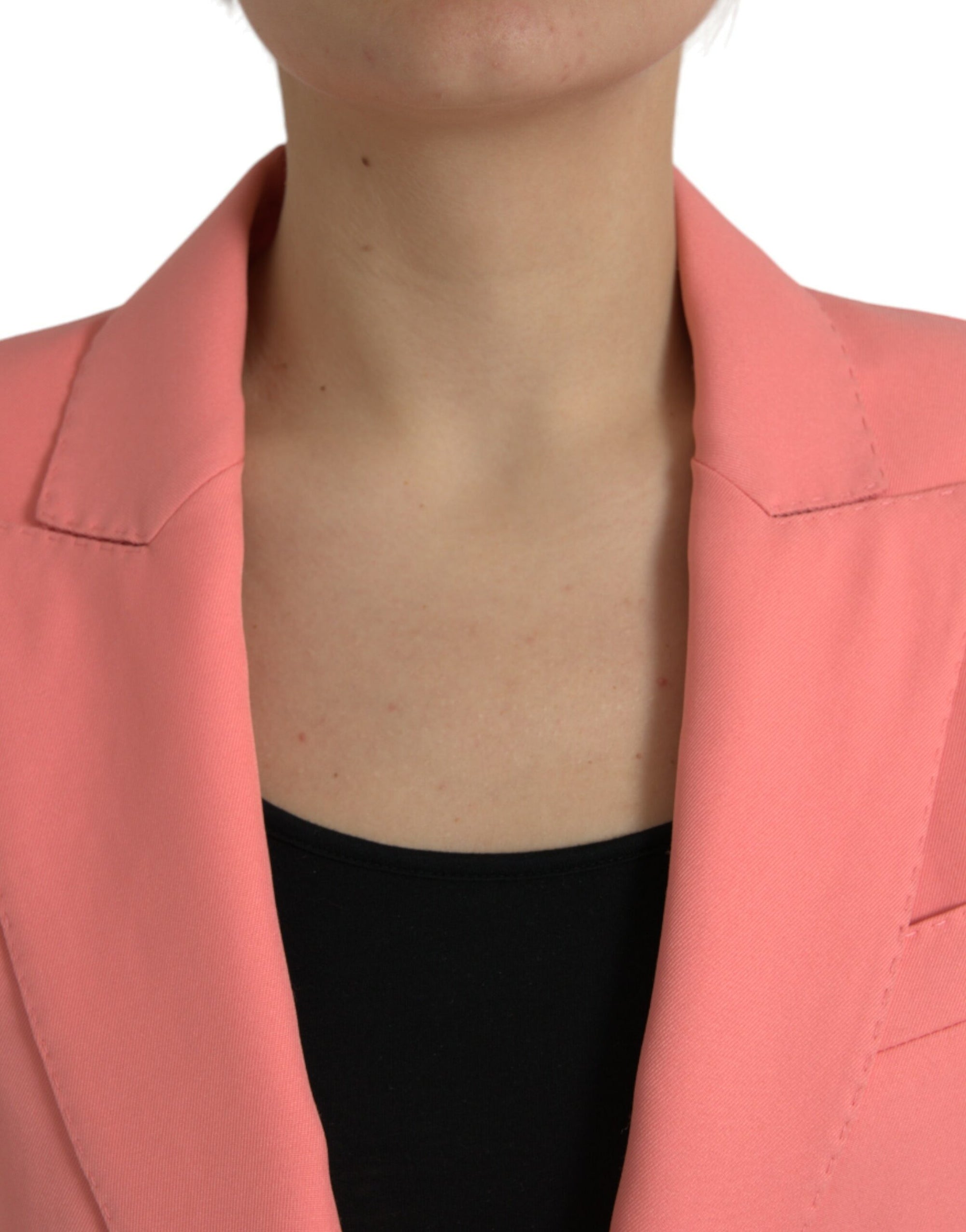 Dolce & Gabbana Pink Polyester Single Breasted Blazer Jacket