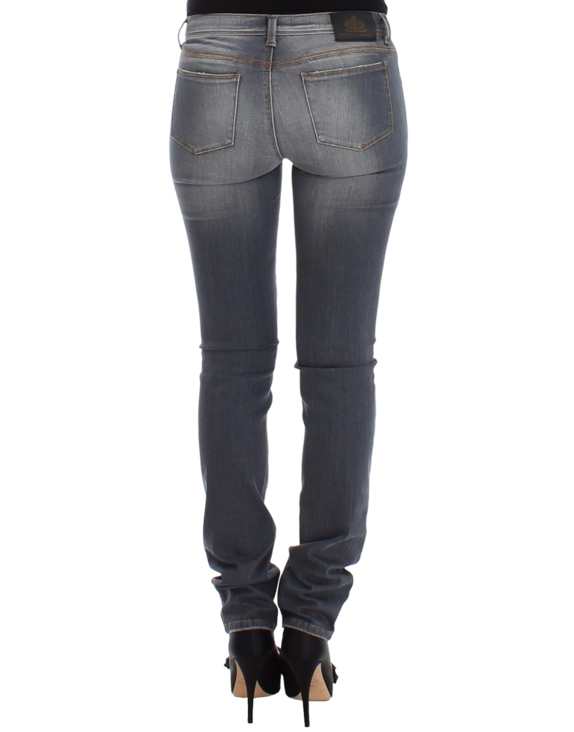 Ermanno Scervino Gray Slim Jeans Denim Pants Skinny Leg Stretch