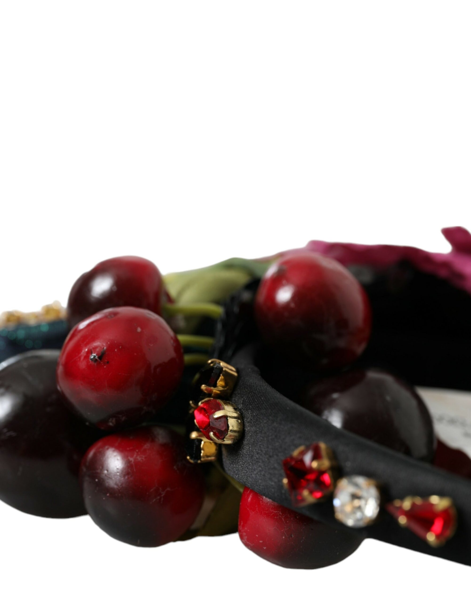 Dolce & Gabbana Red Watermelon Cherry Crystal Hairband Statement Diadem - Maison Luxe