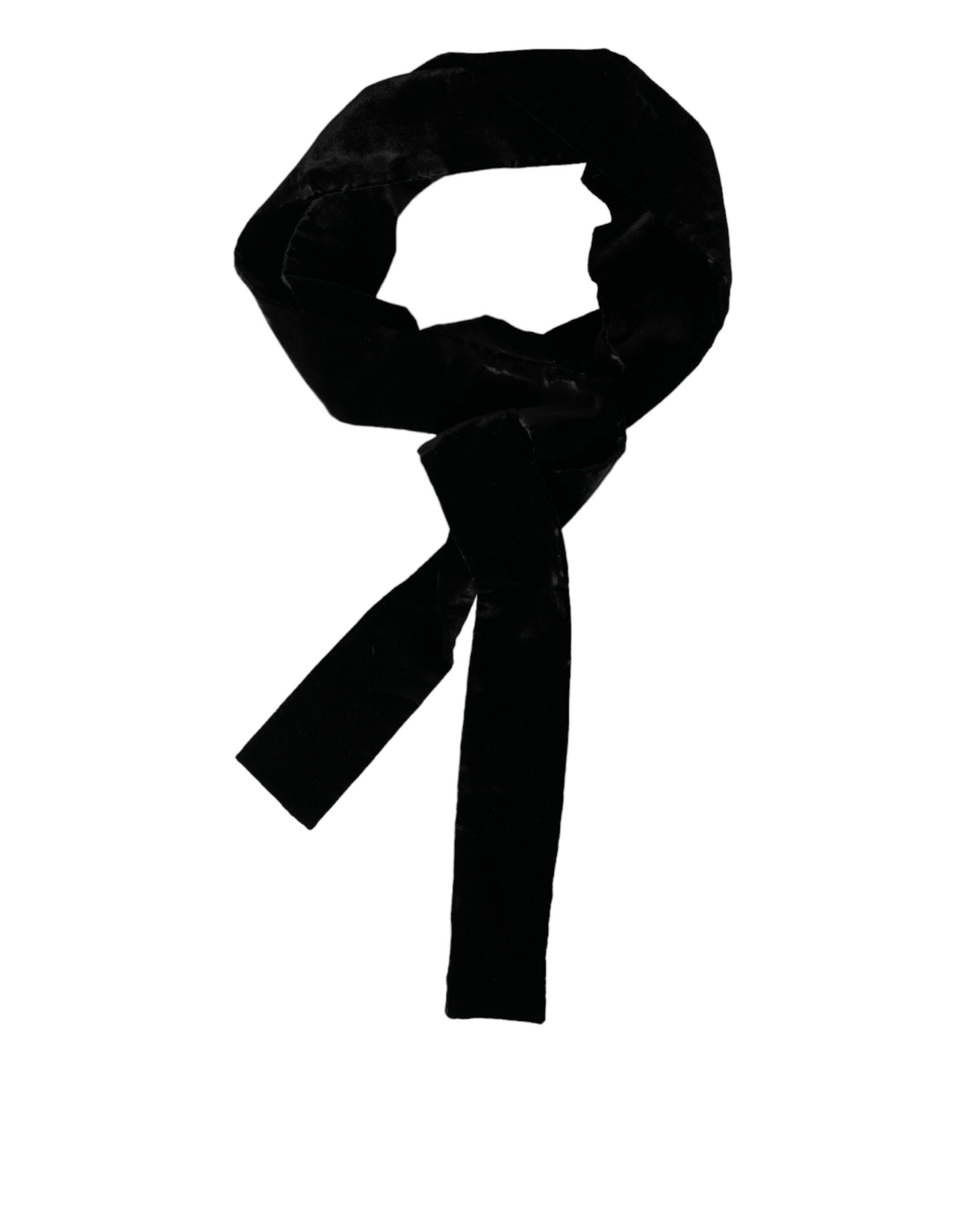 Dolce & Gabbana Black Viscose Wide Waist Women Belt - Maison Luxe