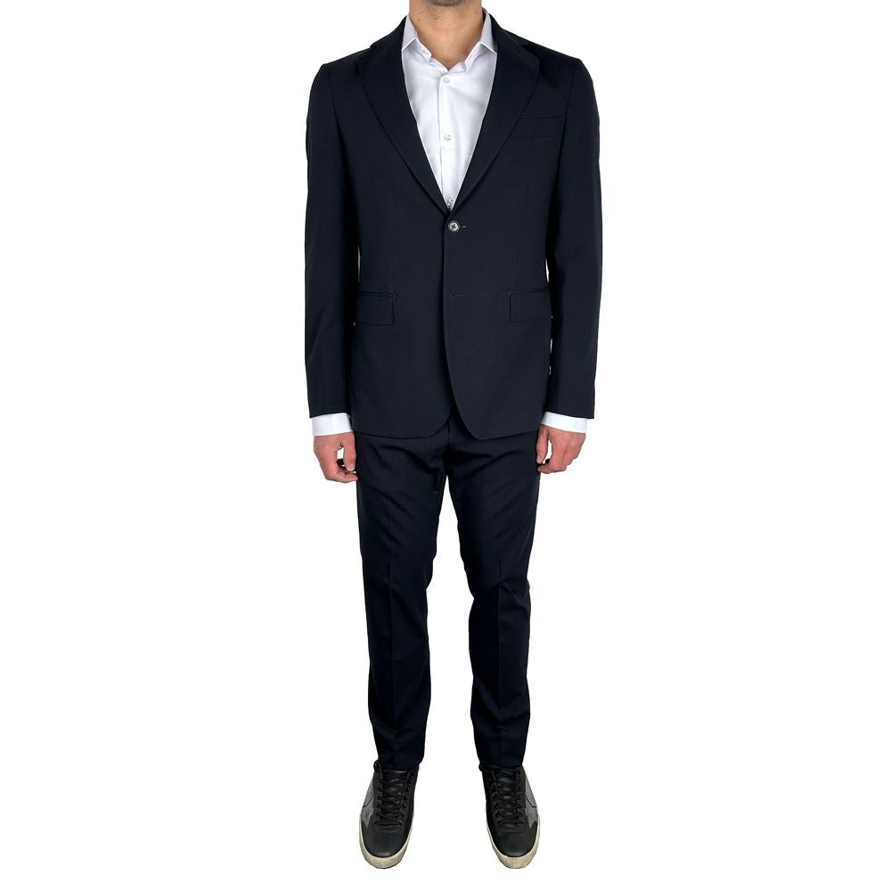 Aquascutum Navy Wool Men's Suit