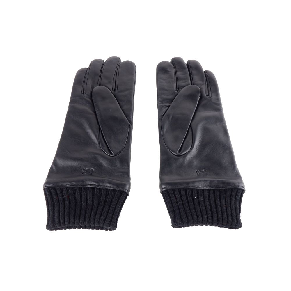 Cavalli Class Black Lambskin Men Glove - Maison Luxe