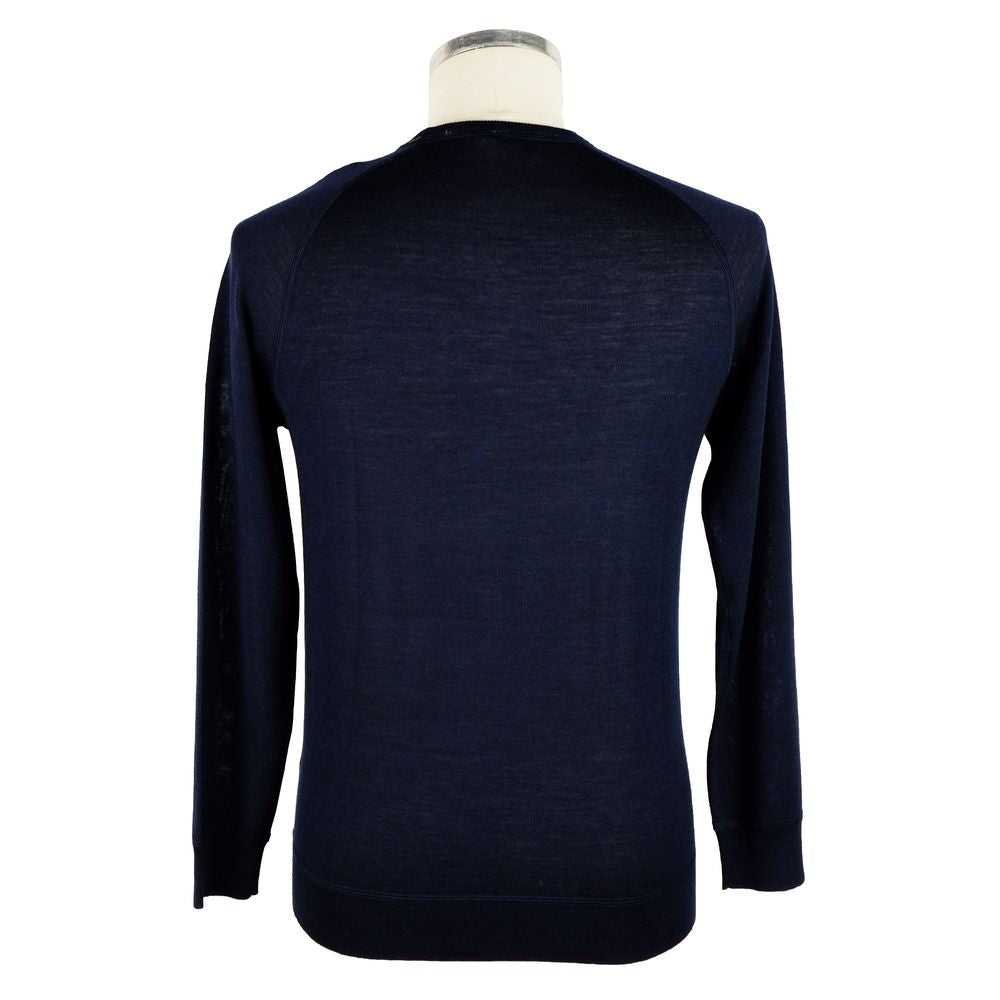 Emilio Romanelli Blue Cashmere Men Sweater