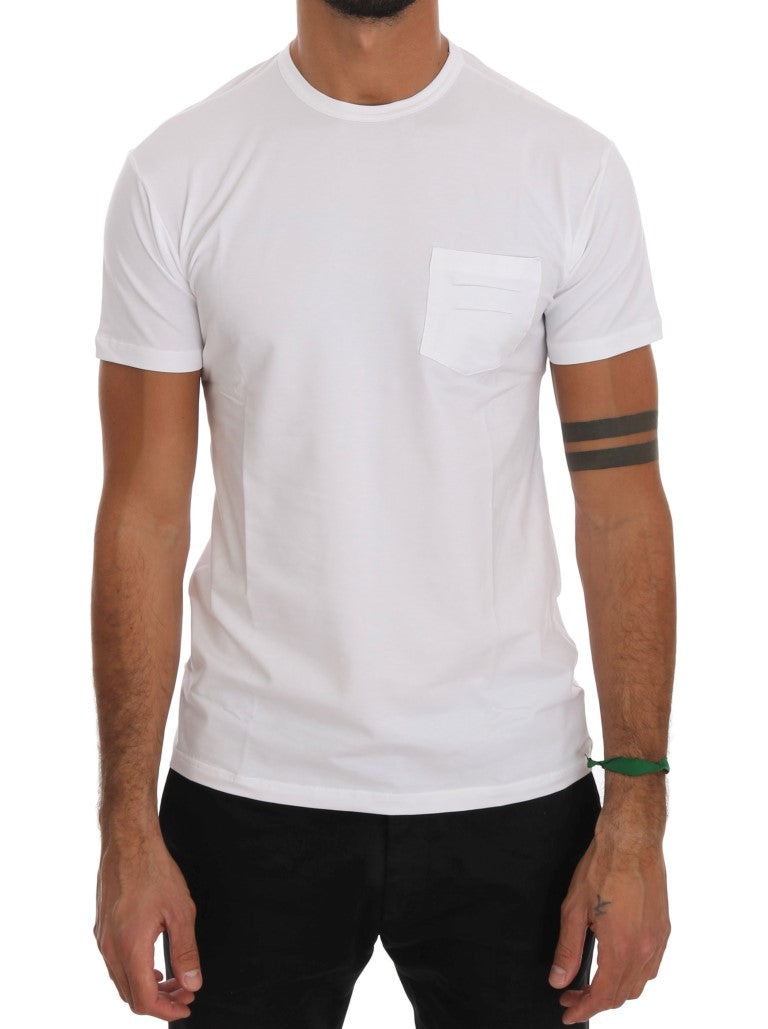 Daniele Alessandrini White Cotton Crewneck T-Shirt