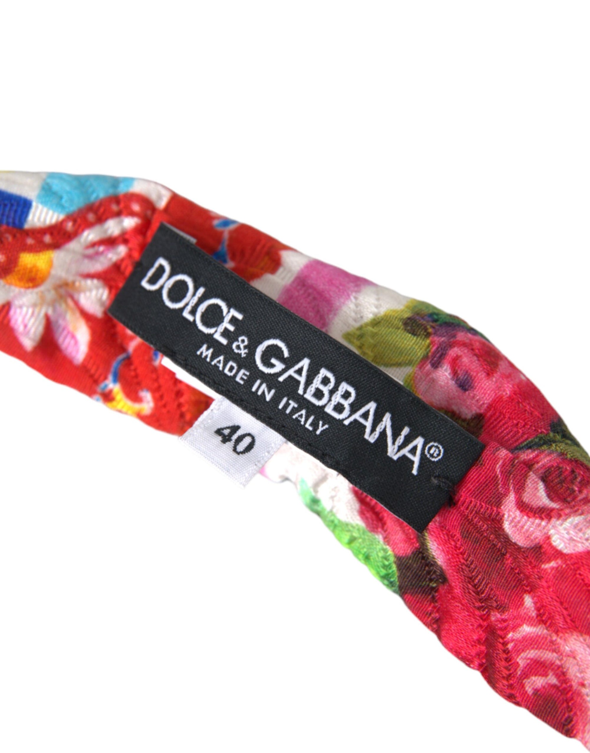 Dolce & Gabbana Multicolor Carretto Print Waist Belt - Maison Luxe