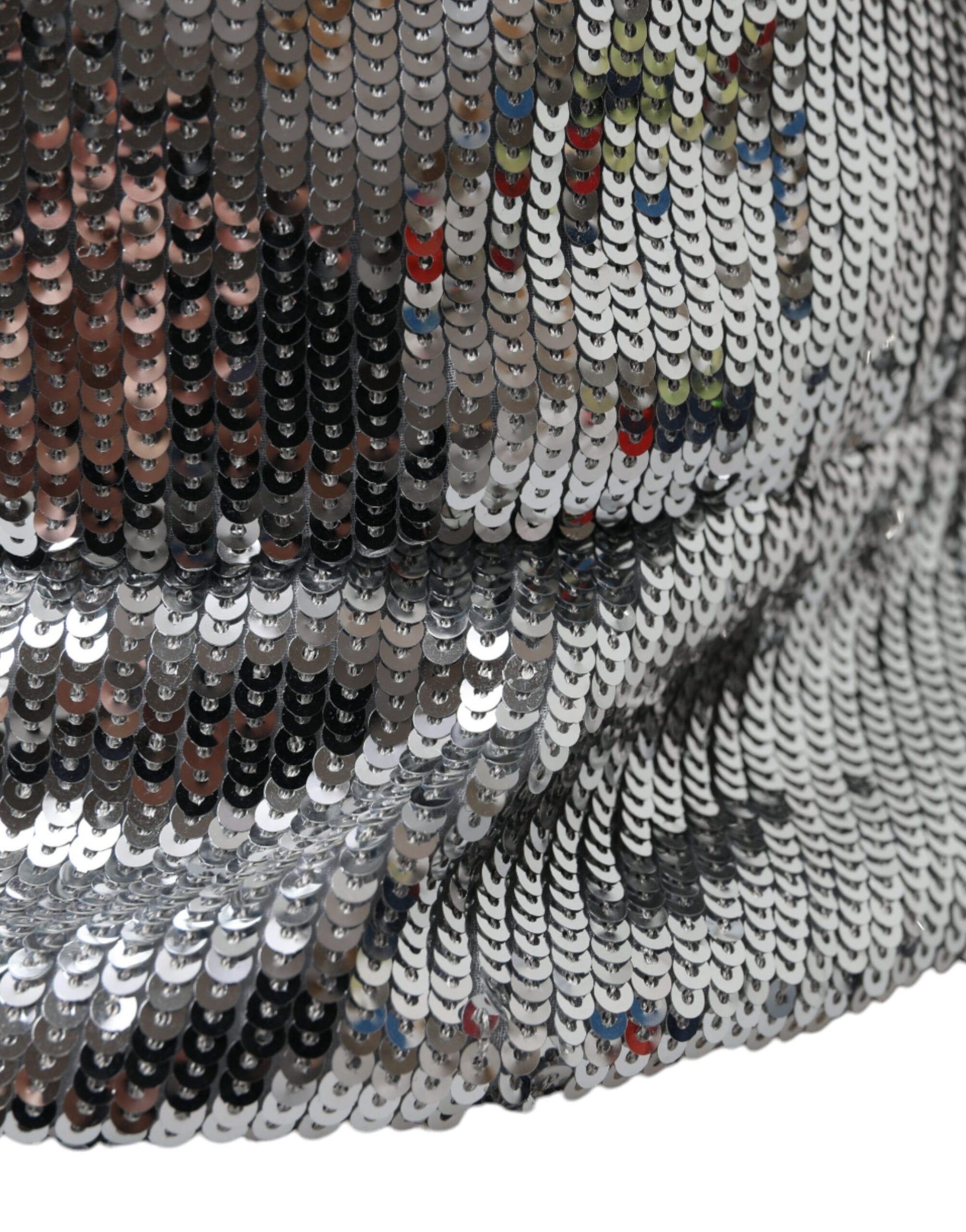 Dolce & Gabbana Silver Sequined Nylon Bucket Hat Men - Maison Luxe