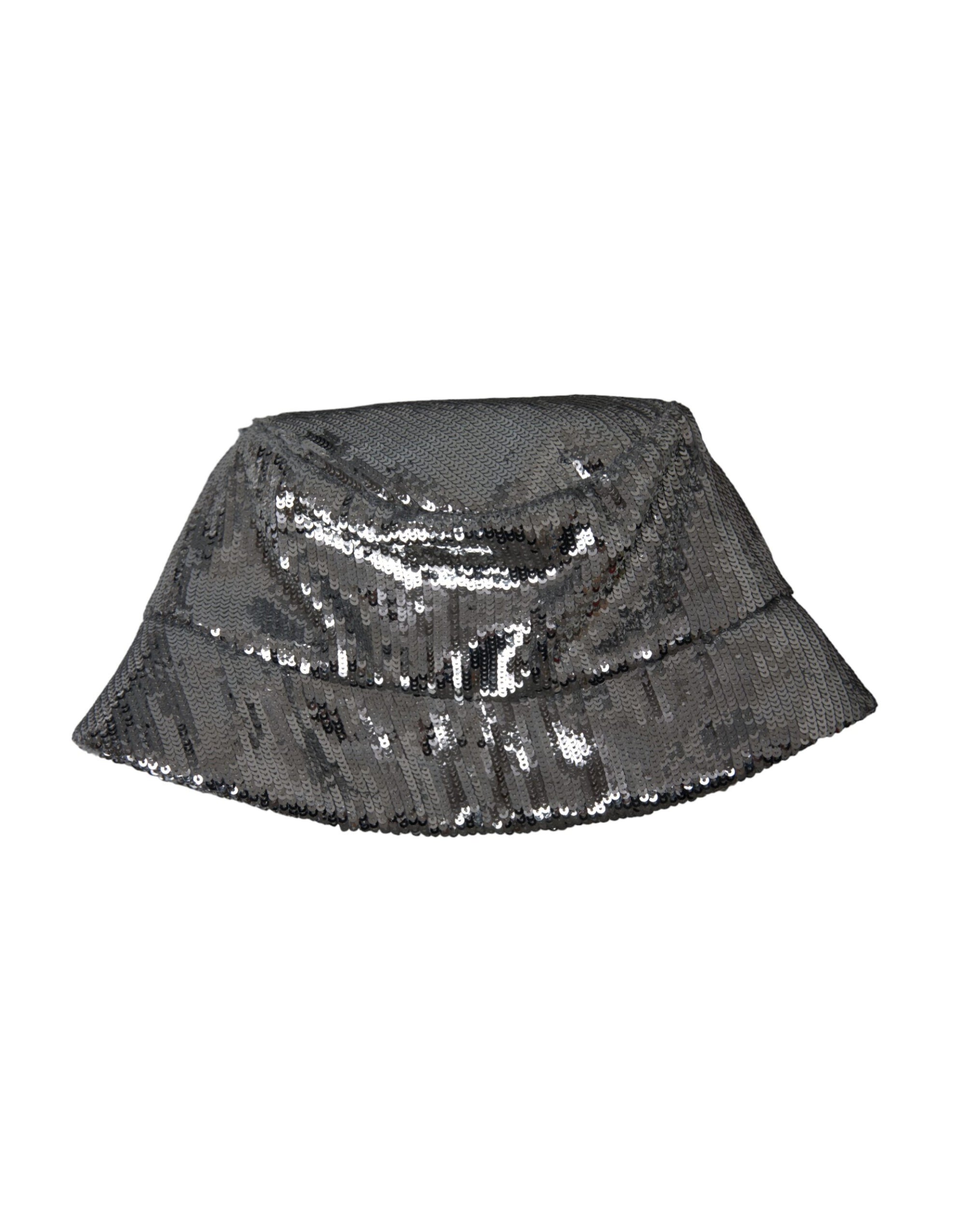 Dolce & Gabbana Silver Sequined Nylon Bucket Hat Men - Maison Luxe
