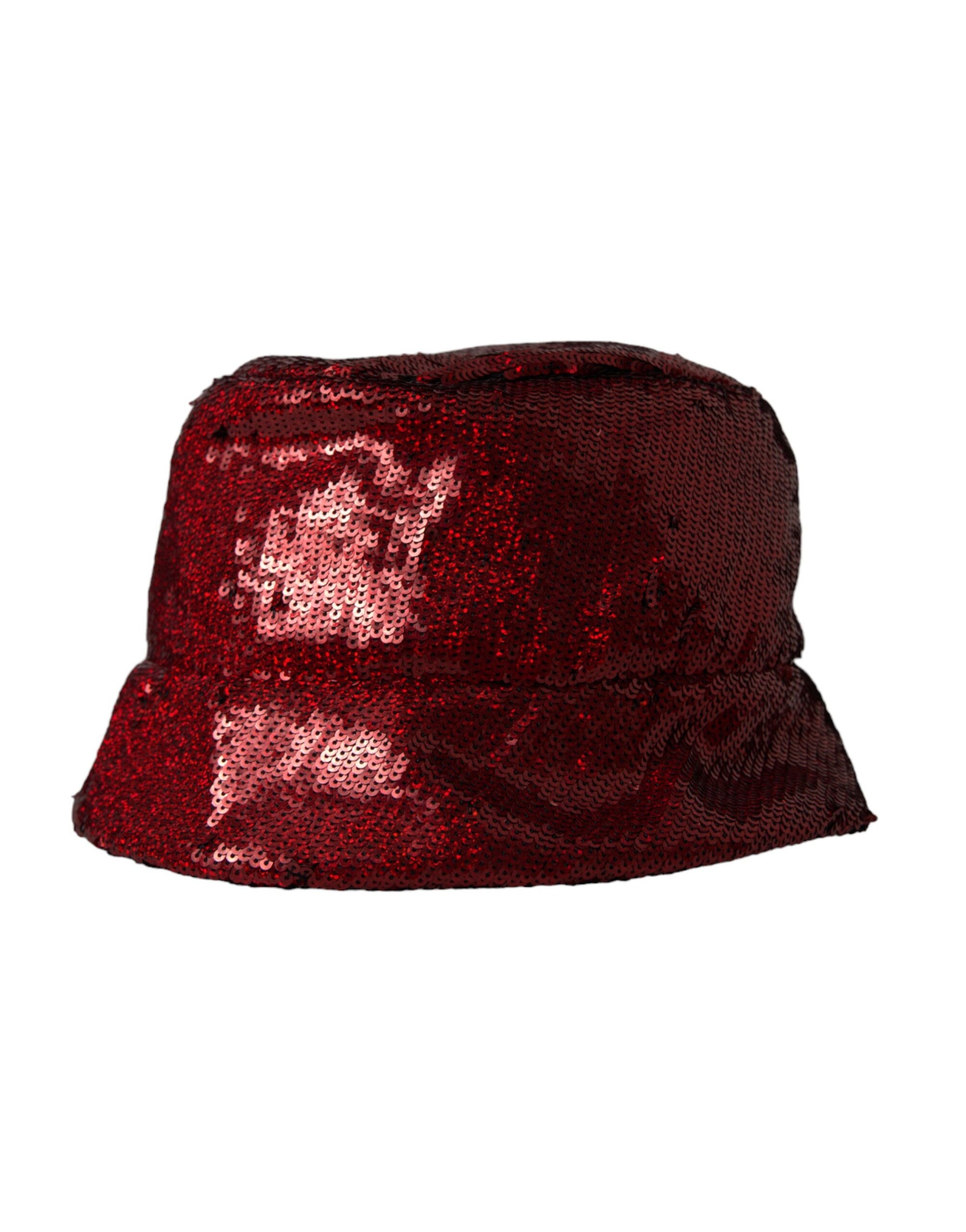 Dolce & Gabbana Red Sequined Nylon Bucket Hat Men - Maison Luxe