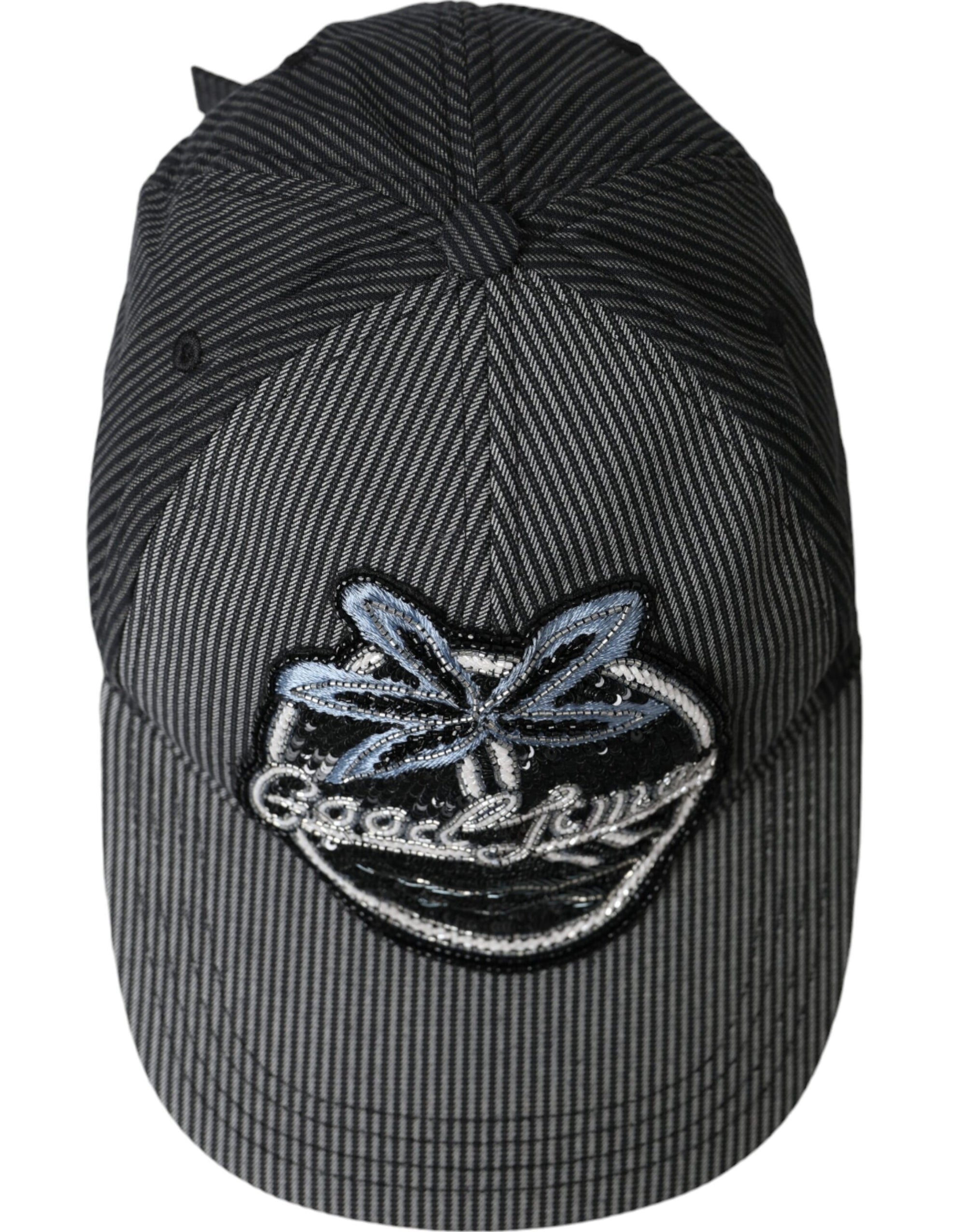 Dolce & Gabbana Black Cotton Embellished Baseball Hat Men - Maison Luxe