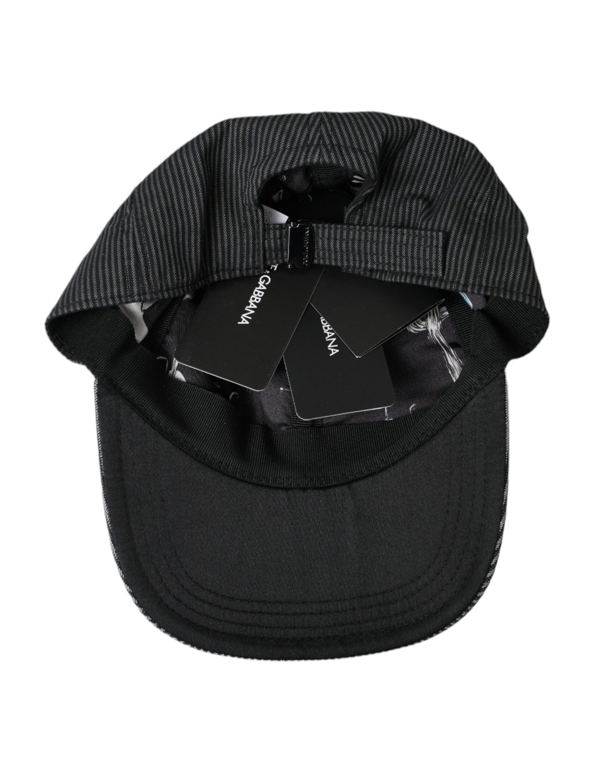 Dolce & Gabbana Black Cotton Embellished Baseball Hat Men - Maison Luxe