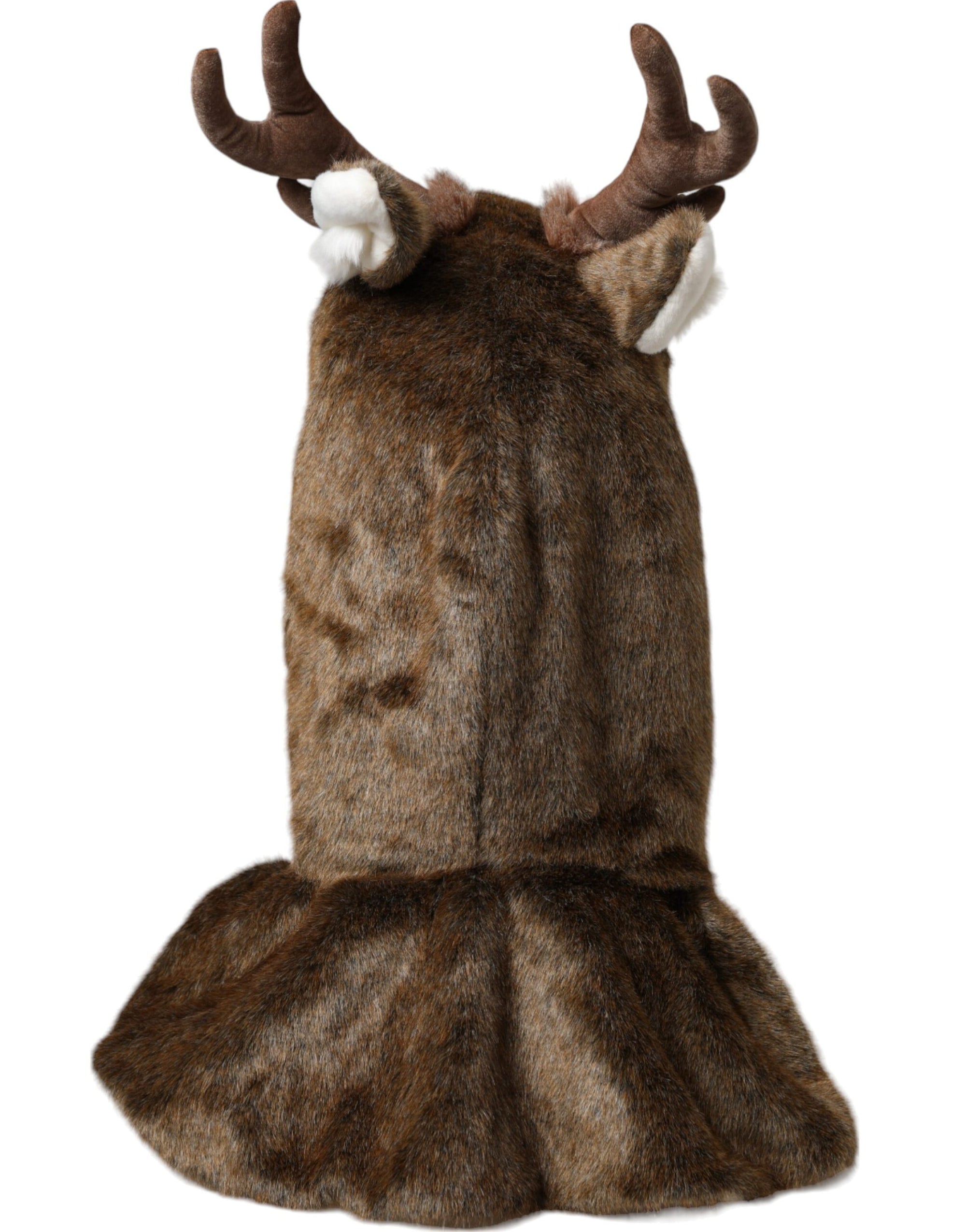 Dolce & Gabbana Brown Deer Faux Fur Whole Head Hat - Maison Luxe
