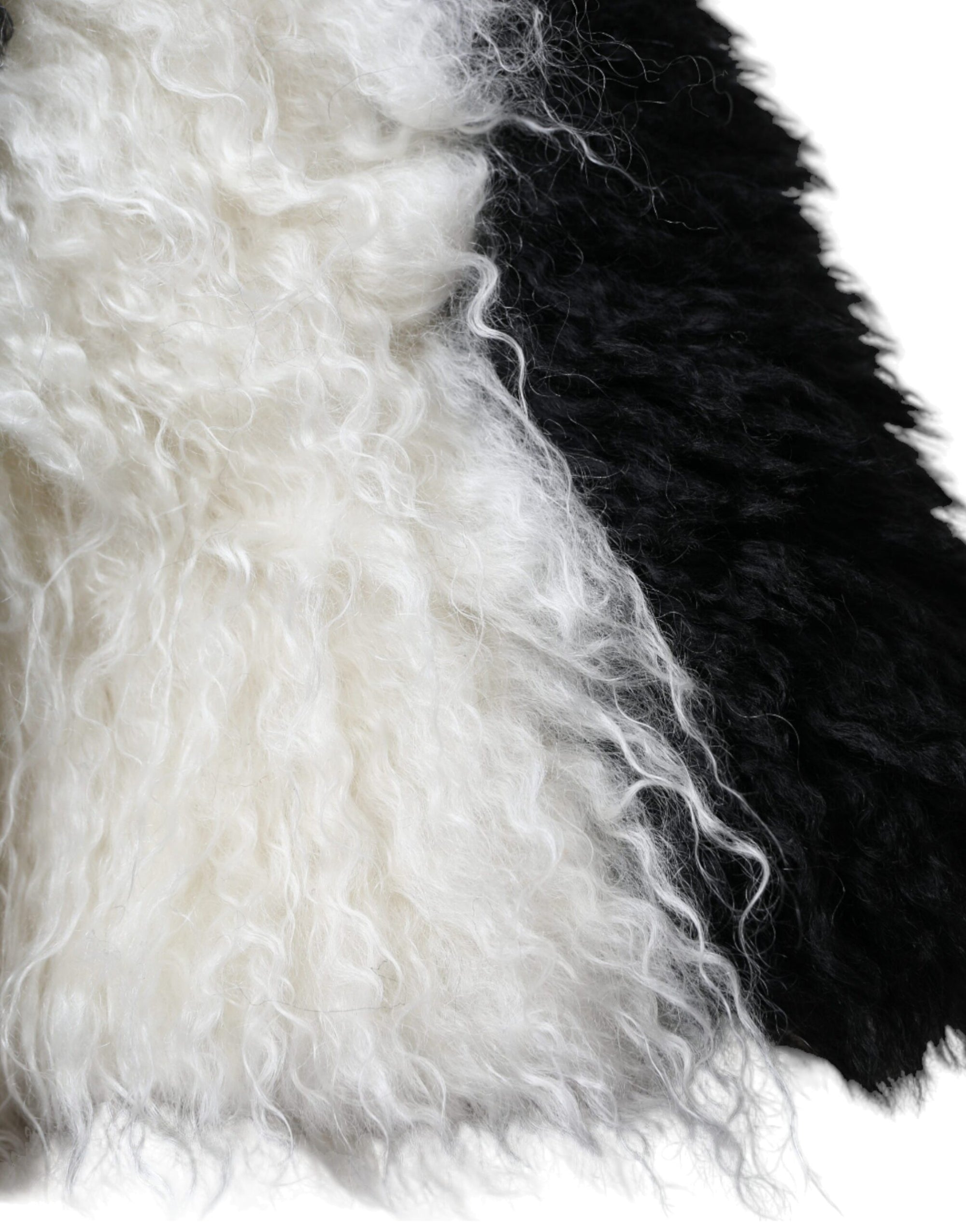 Dolce & Gabbana Black White Stripes Mohair Fur Bucket Hat - Maison Luxe