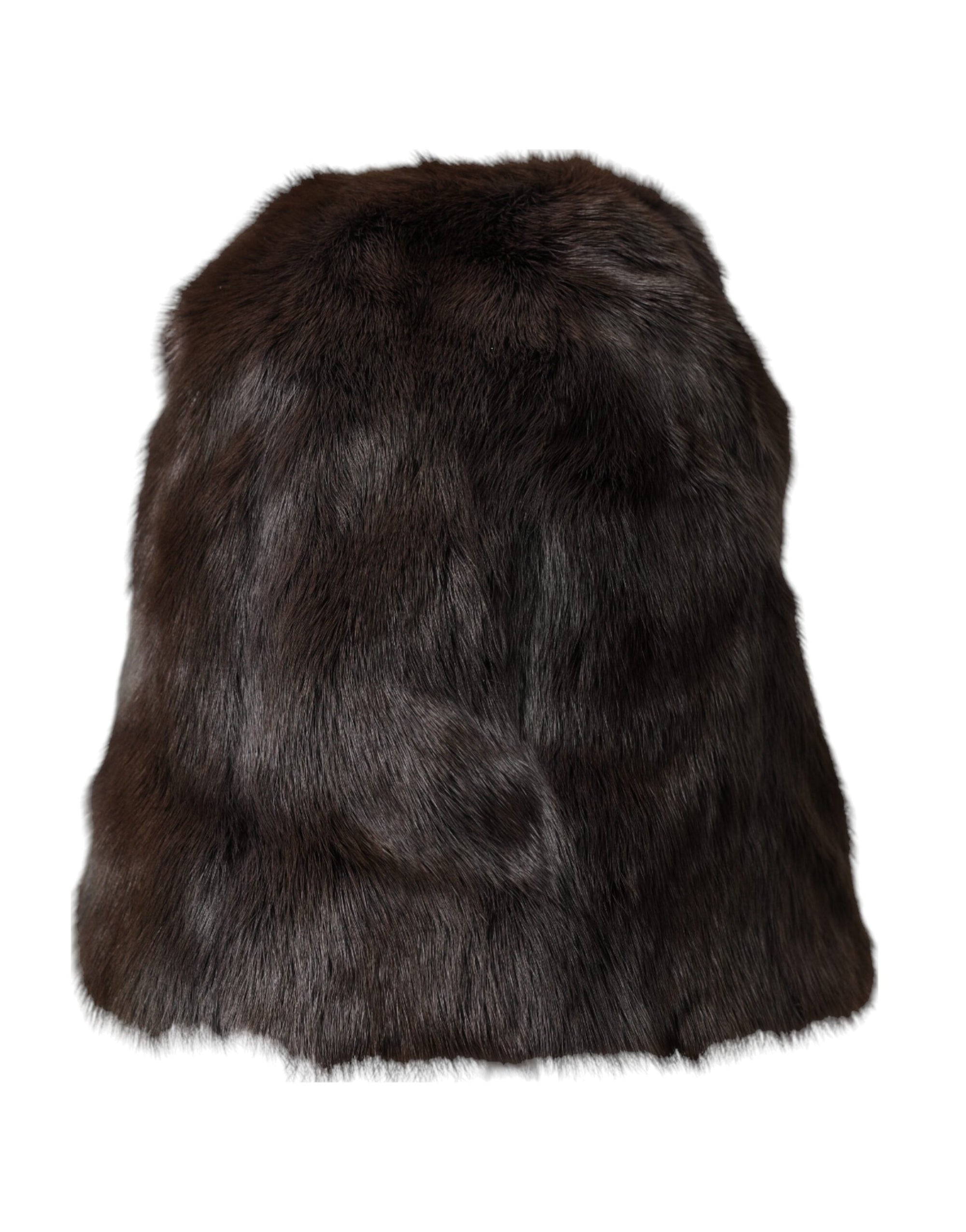 Dolce & Gabbana Brown Weasel Fur Womens Cashmere Hat Beanie - Maison Luxe