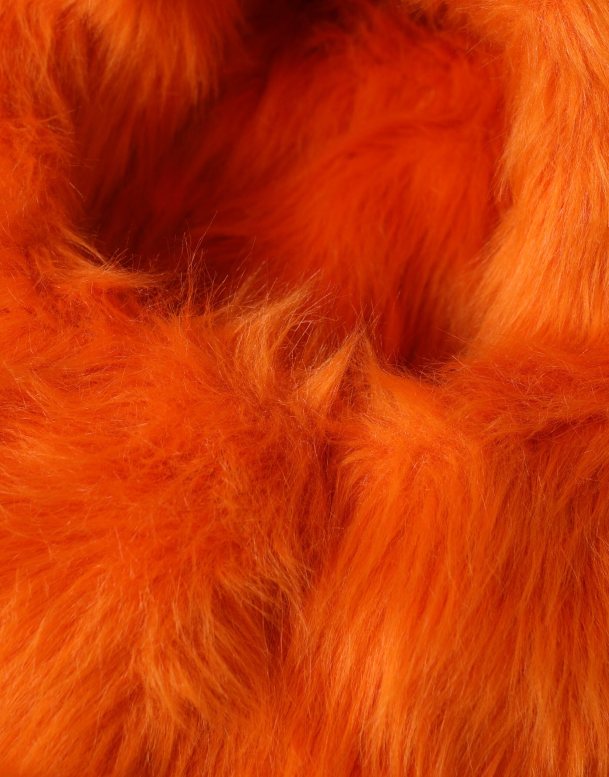 Dolce & Gabbana Orange Faux Fur Whole Head Wrap Hat - Maison Luxe