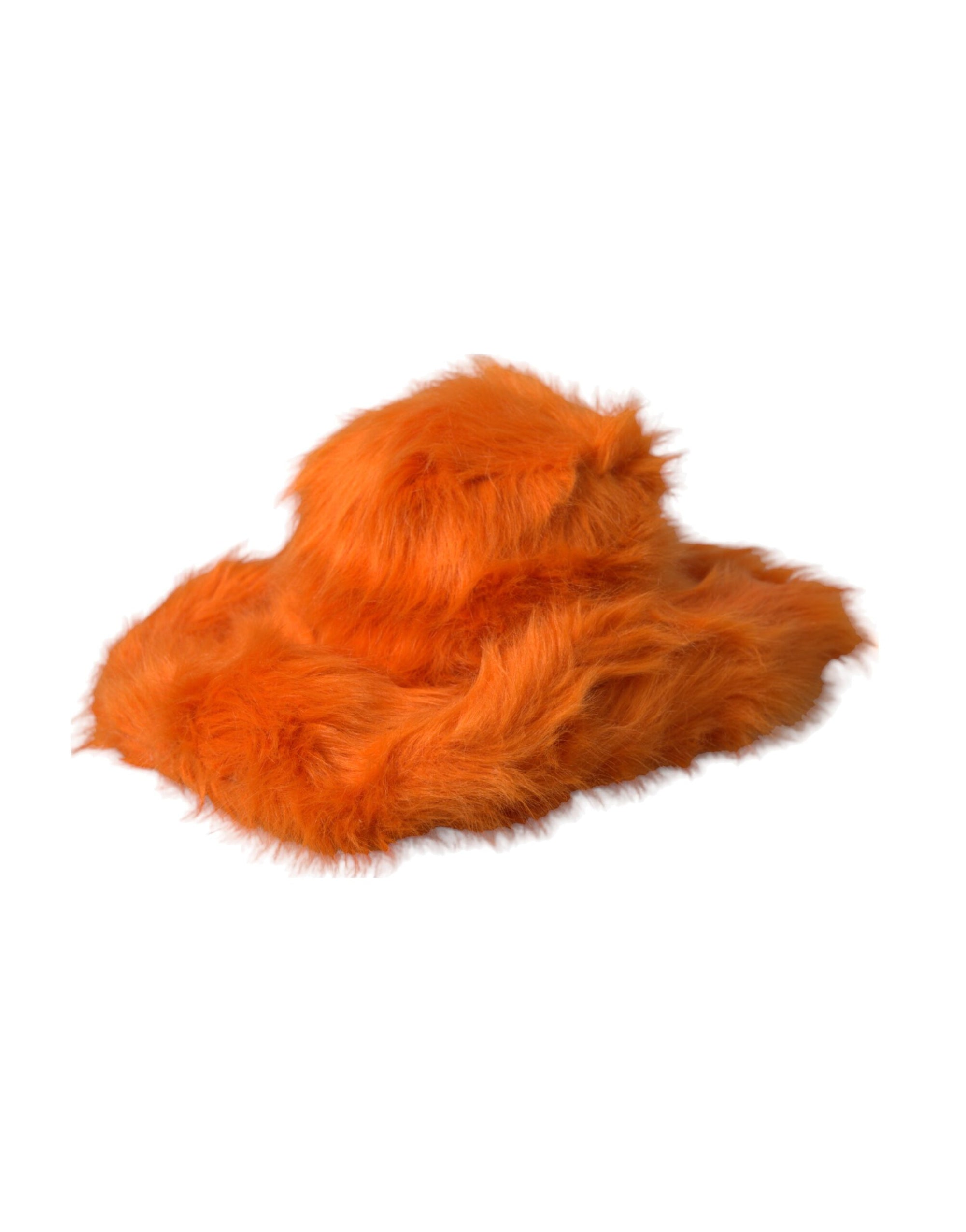 Dolce & Gabbana Orange Faux Fur Polyester Fedora Hat - Maison Luxe