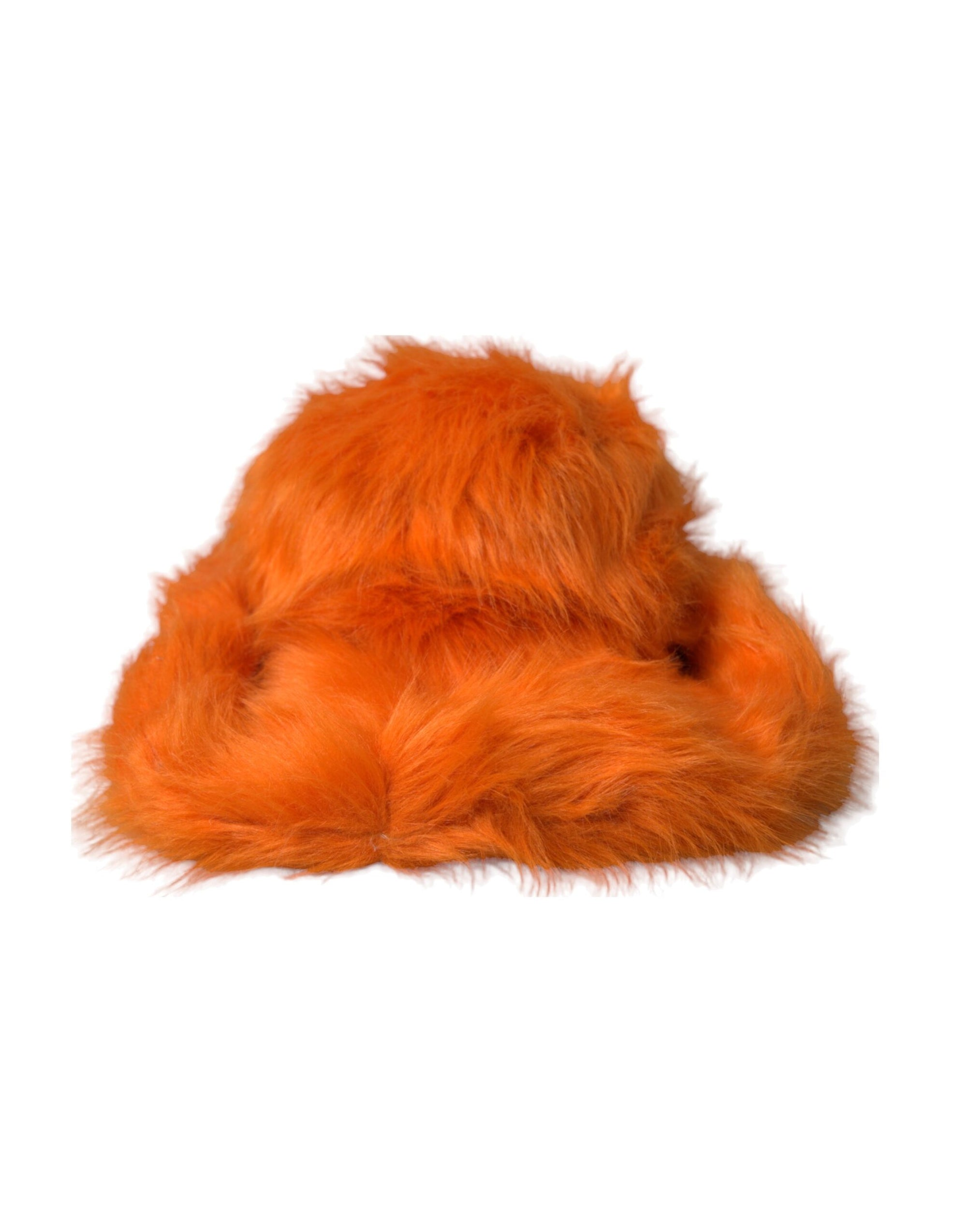Dolce & Gabbana Orange Faux Fur Polyester Fedora Hat - Maison Luxe