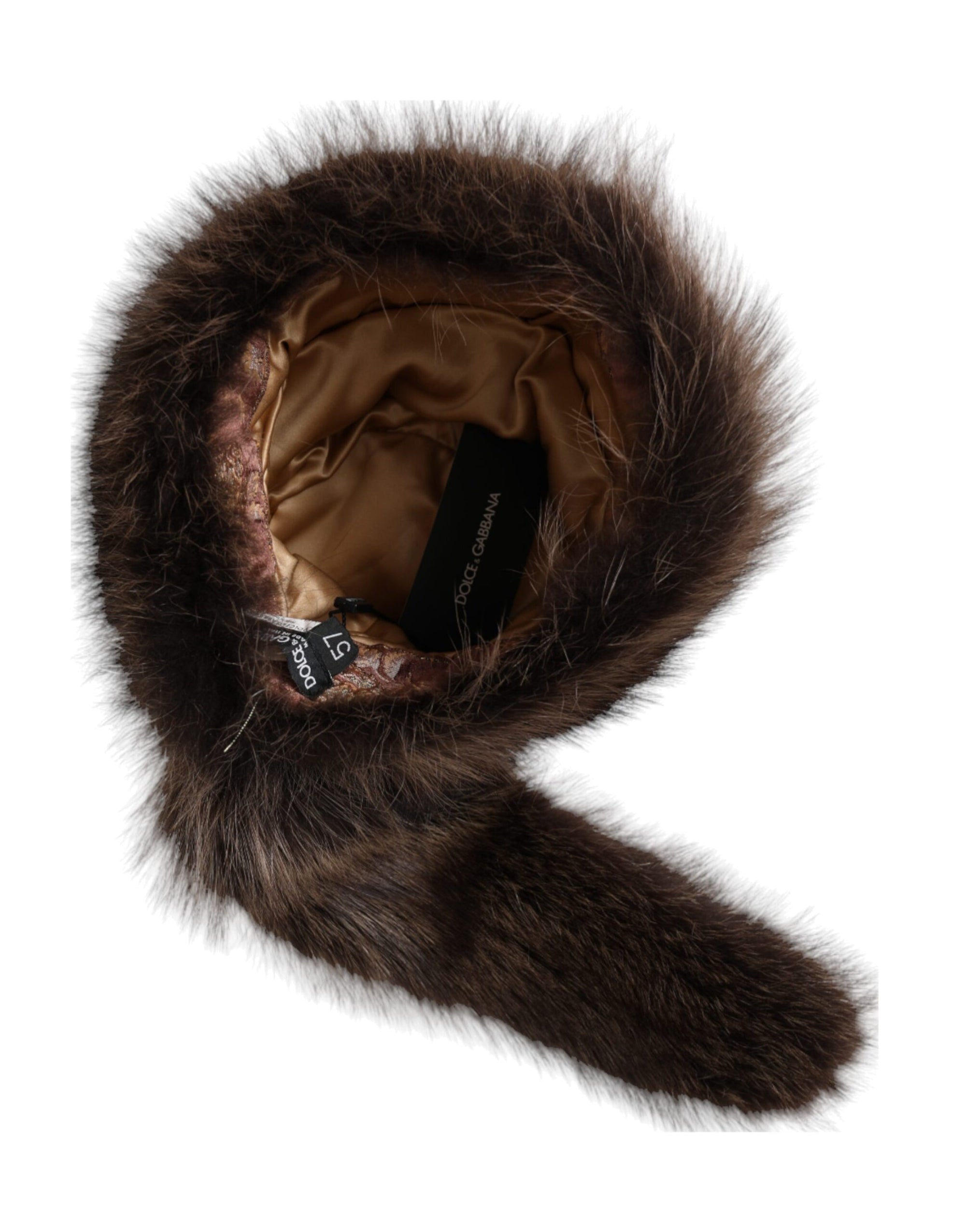 Dolce & Gabbana Women Brown Raccoon Fur Bucket Hat - Maison Luxe