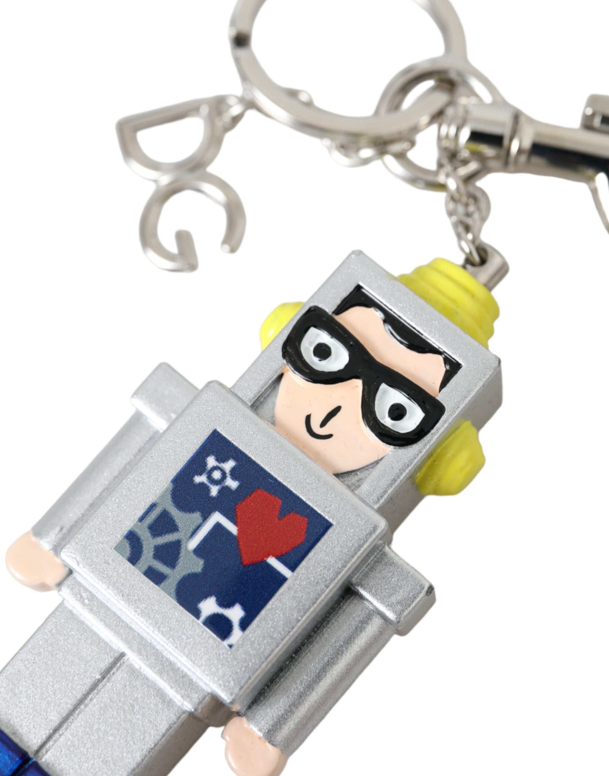 Dolce & Gabbana Multicolor Astronaut Space Metal Logo Keyring Keychain - Maison Luxe